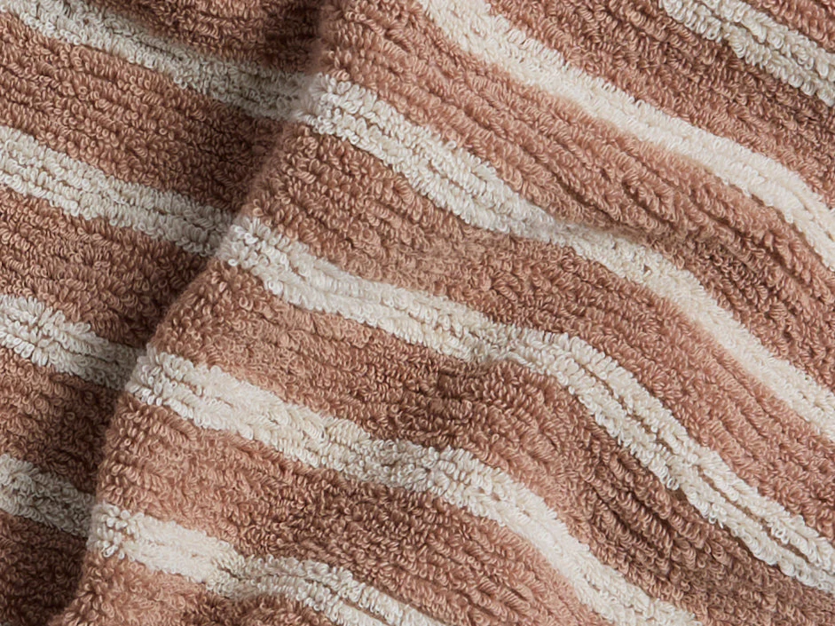 2+2 Organic Resort Stripe Bath Bundle -  Adobe with Butter - Image 3
