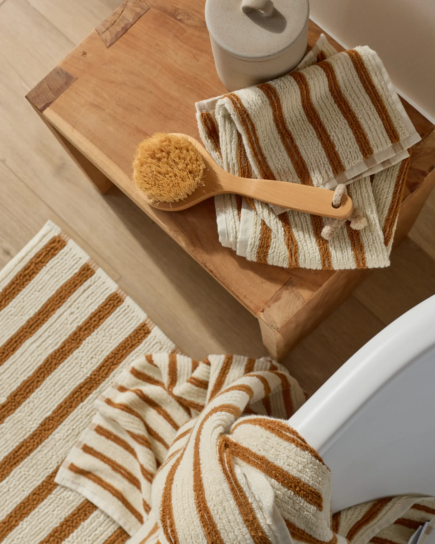 2+2 Organic Resort Stripe Bath Bundle - Butter with Honey - Image 2