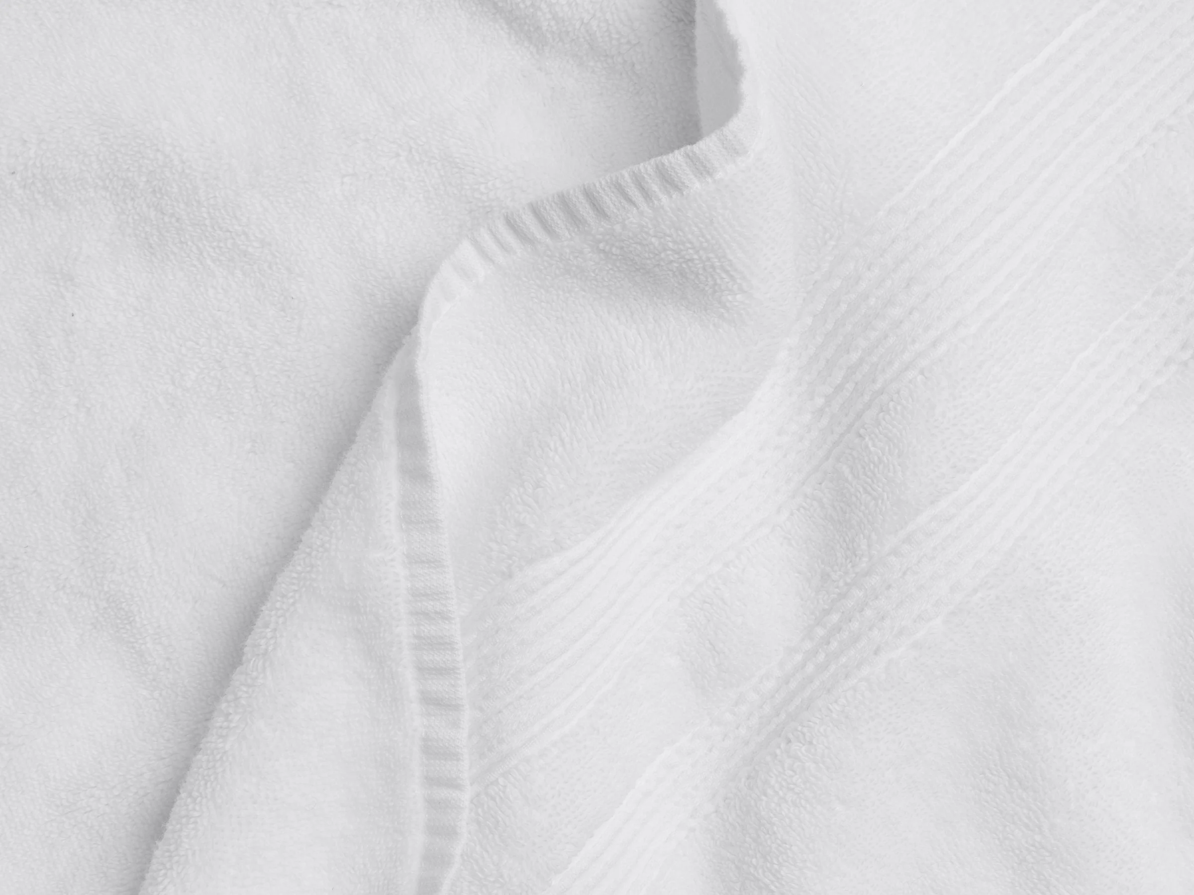 6+6 Classic Turkish Cotton Bath Bundle - White - Image 3