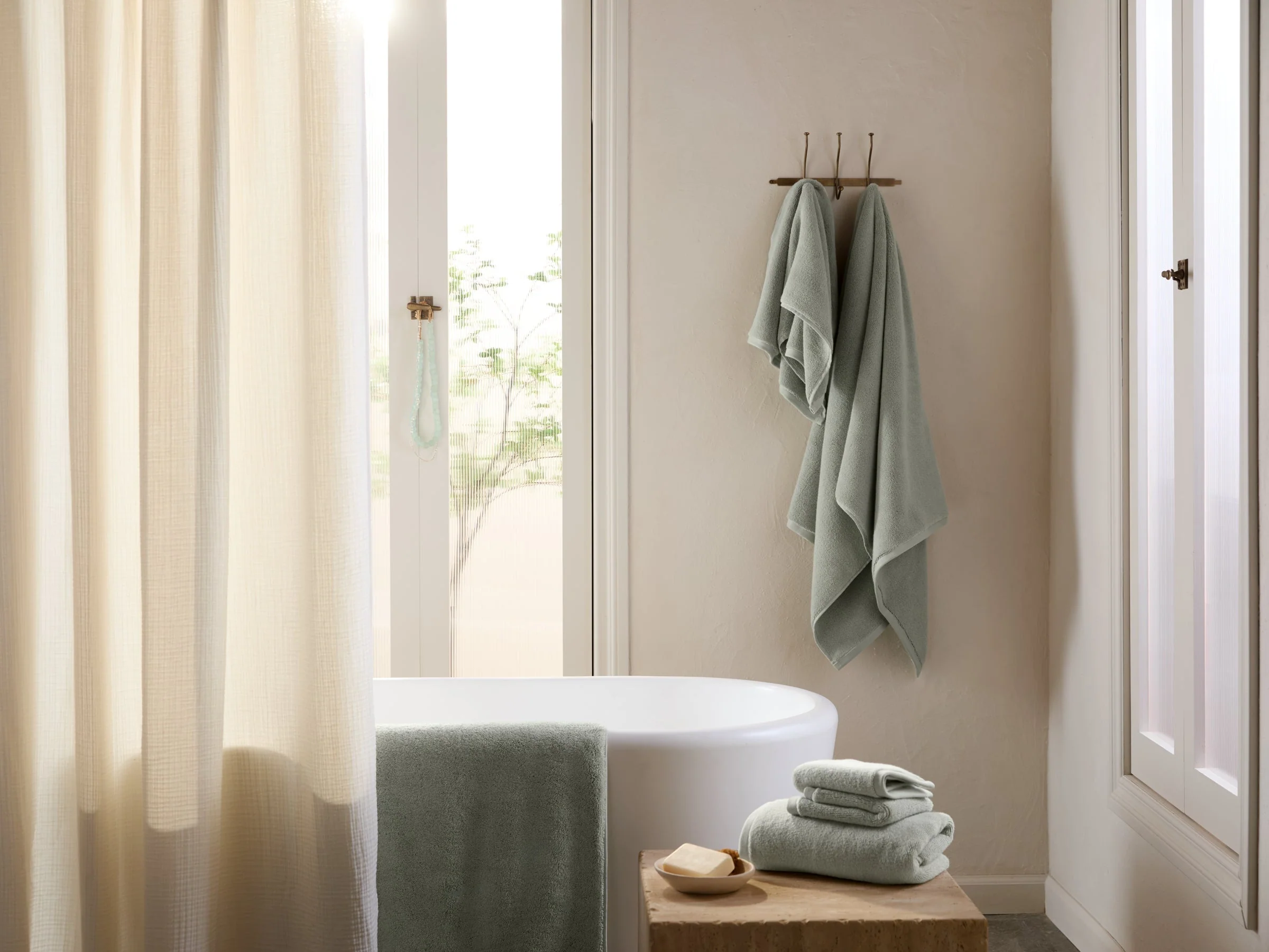 6+6 Organic Plush Bath Bundle - Sage - Image 2