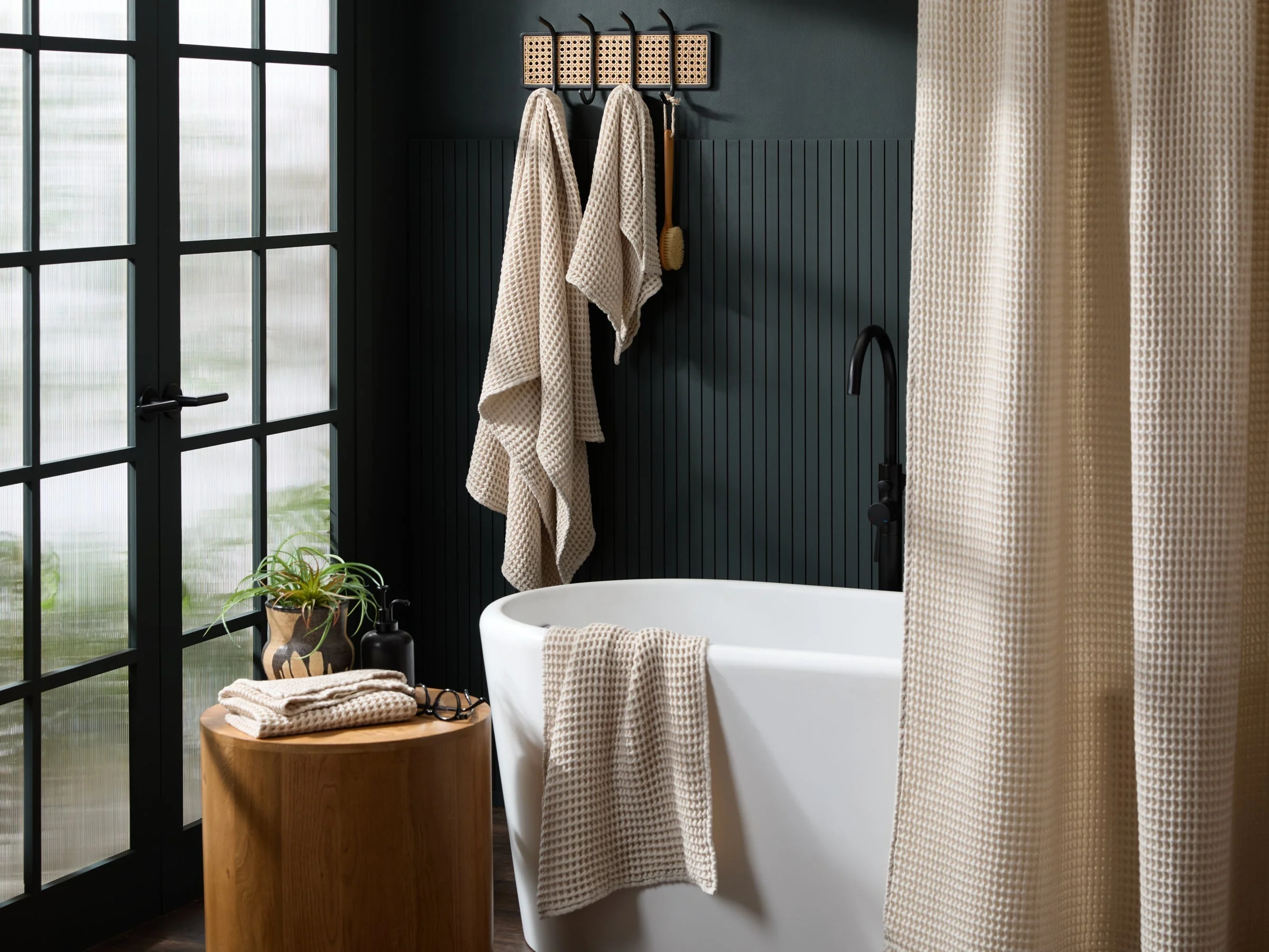 6+6 Waffle Bath Bundle - Bone - Image 2