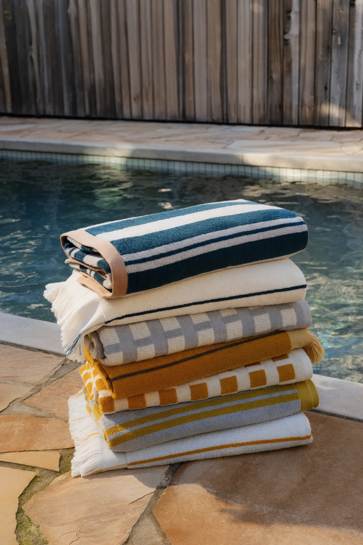 8x Bayside Beach Towel Bundle - Marigold with Warm Grey - Image 5