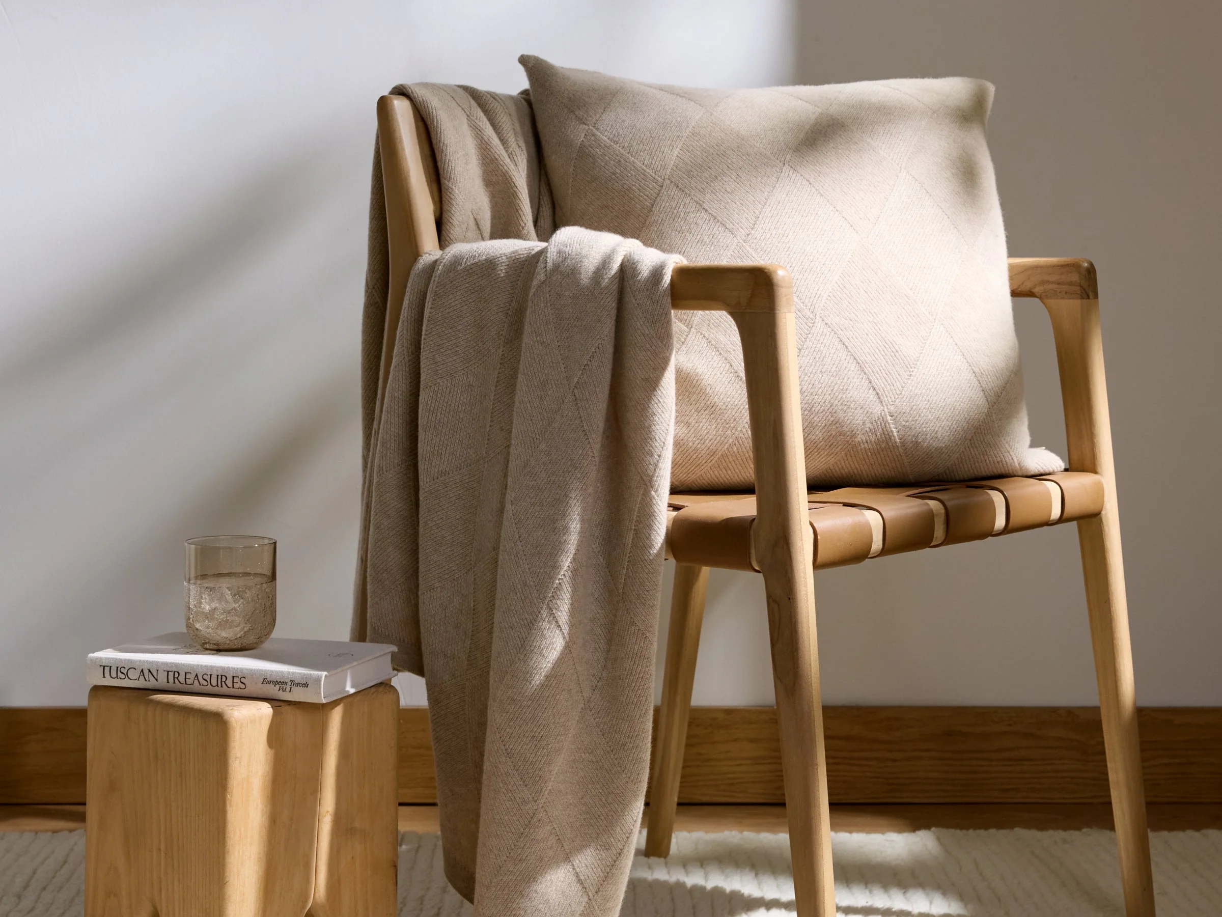 Basketweave Merino Throw (Natural) - Image 2