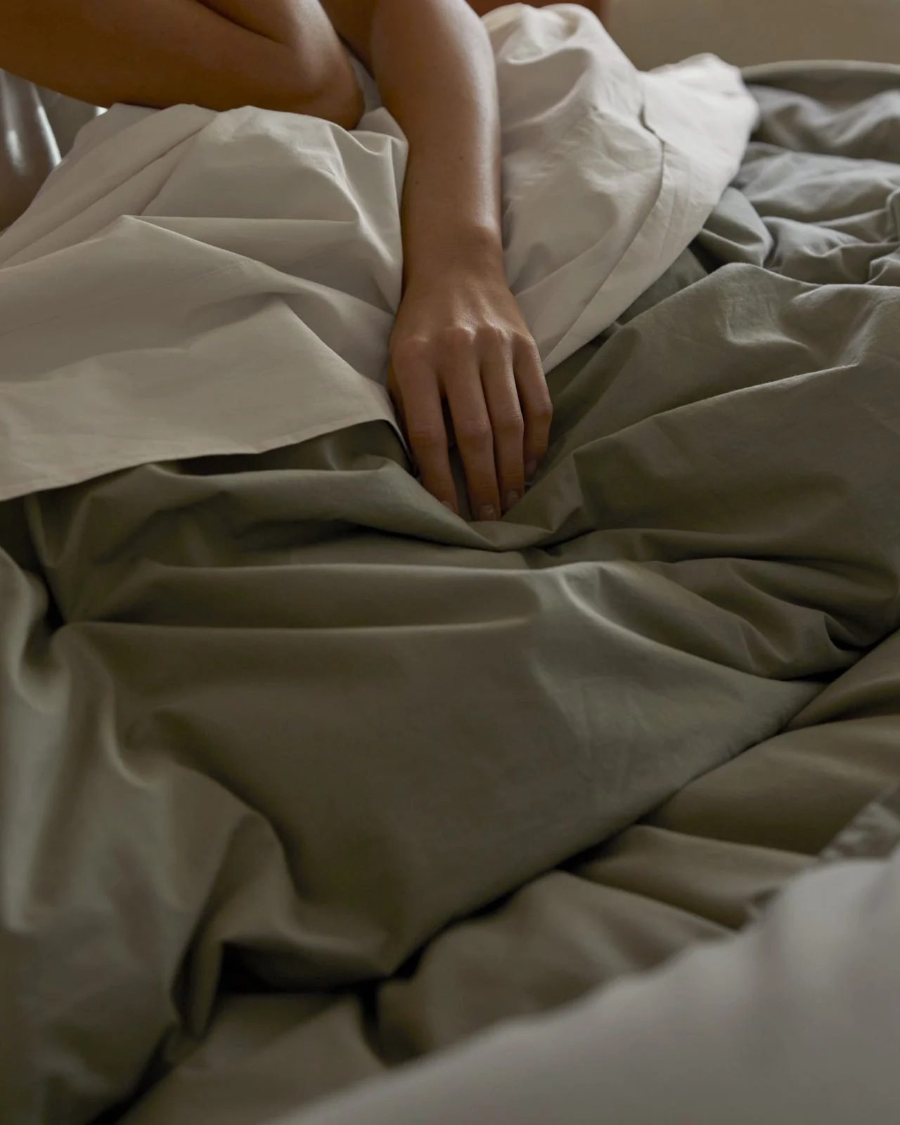 Brushed Cotton Duvet Cover (Moss) - Image 4