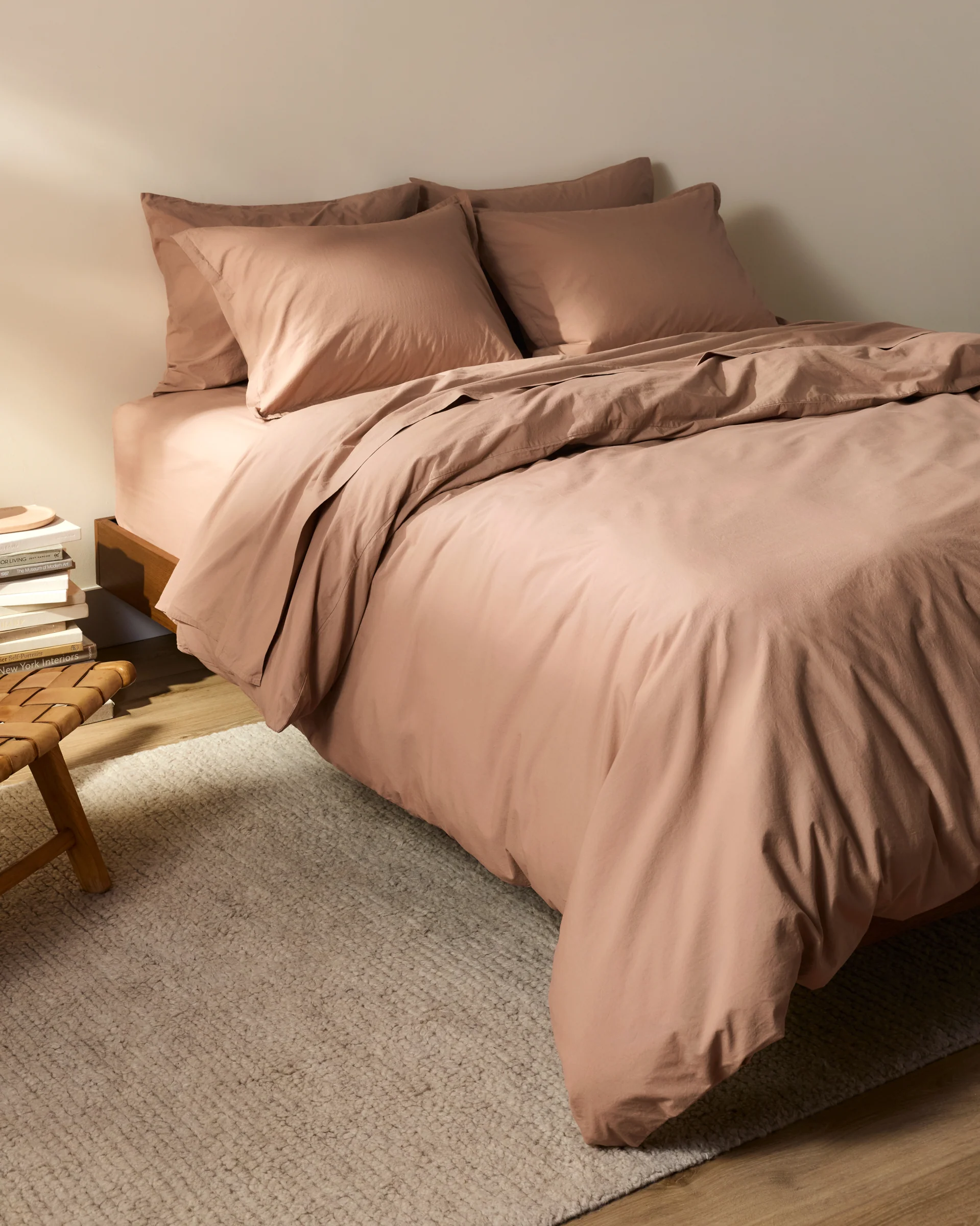 Brushed Cotton Duvet Cover Set - Adobe F/Q - Image 4