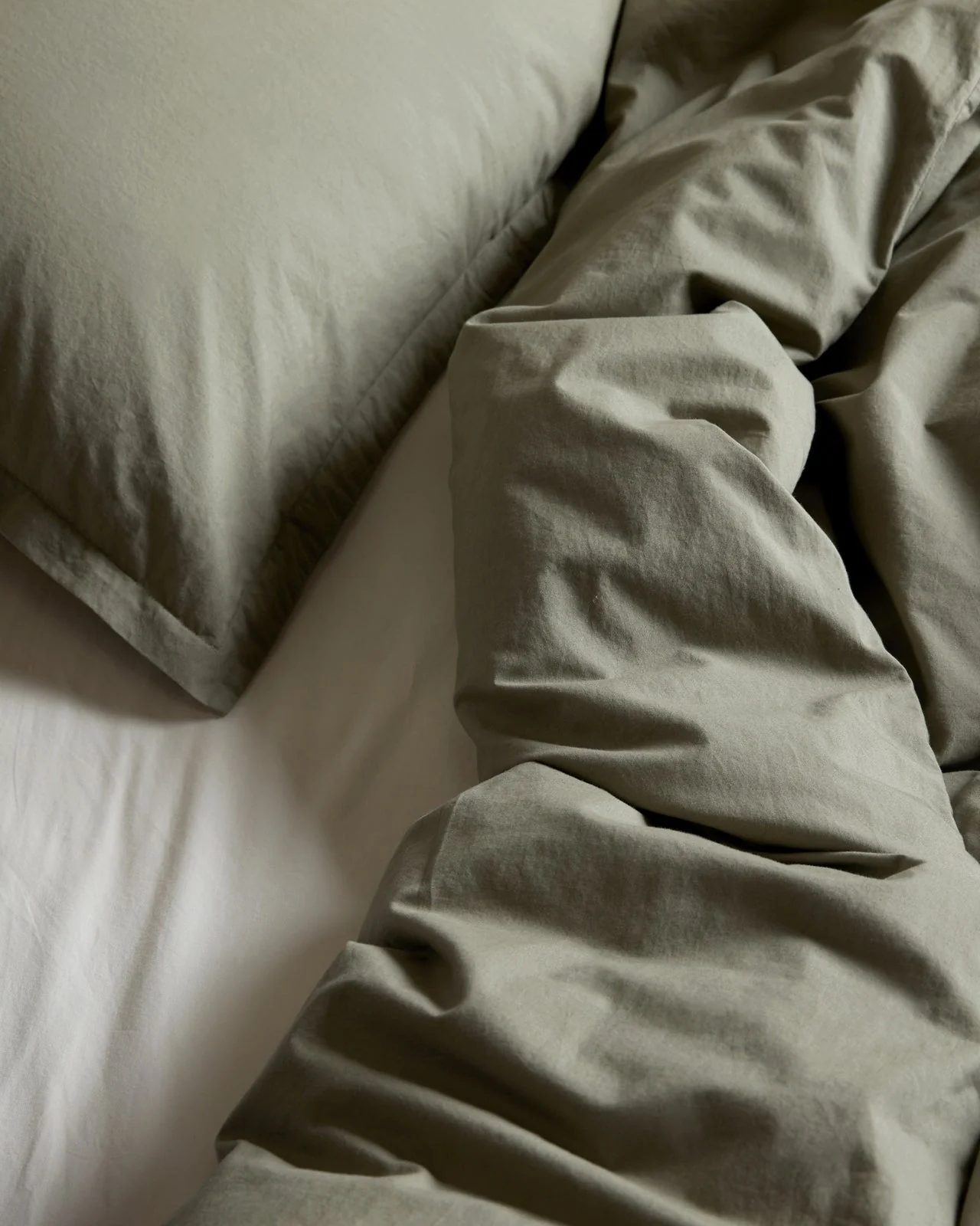 Brushed Cotton Duvet Cover Set - Moss TW/XL - Image 2