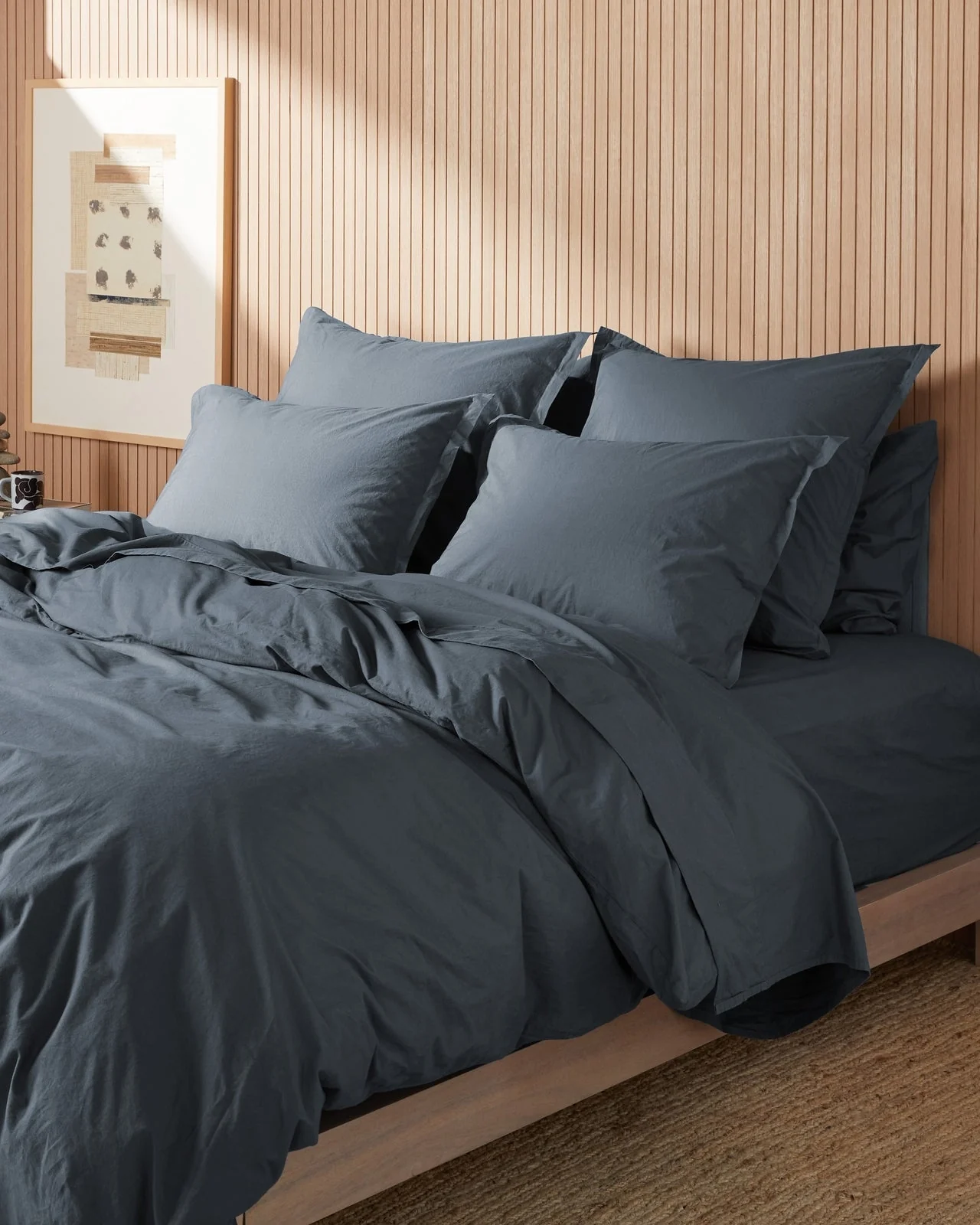 Brushed Cotton Fitted Sheet (Dusk) - Image 2