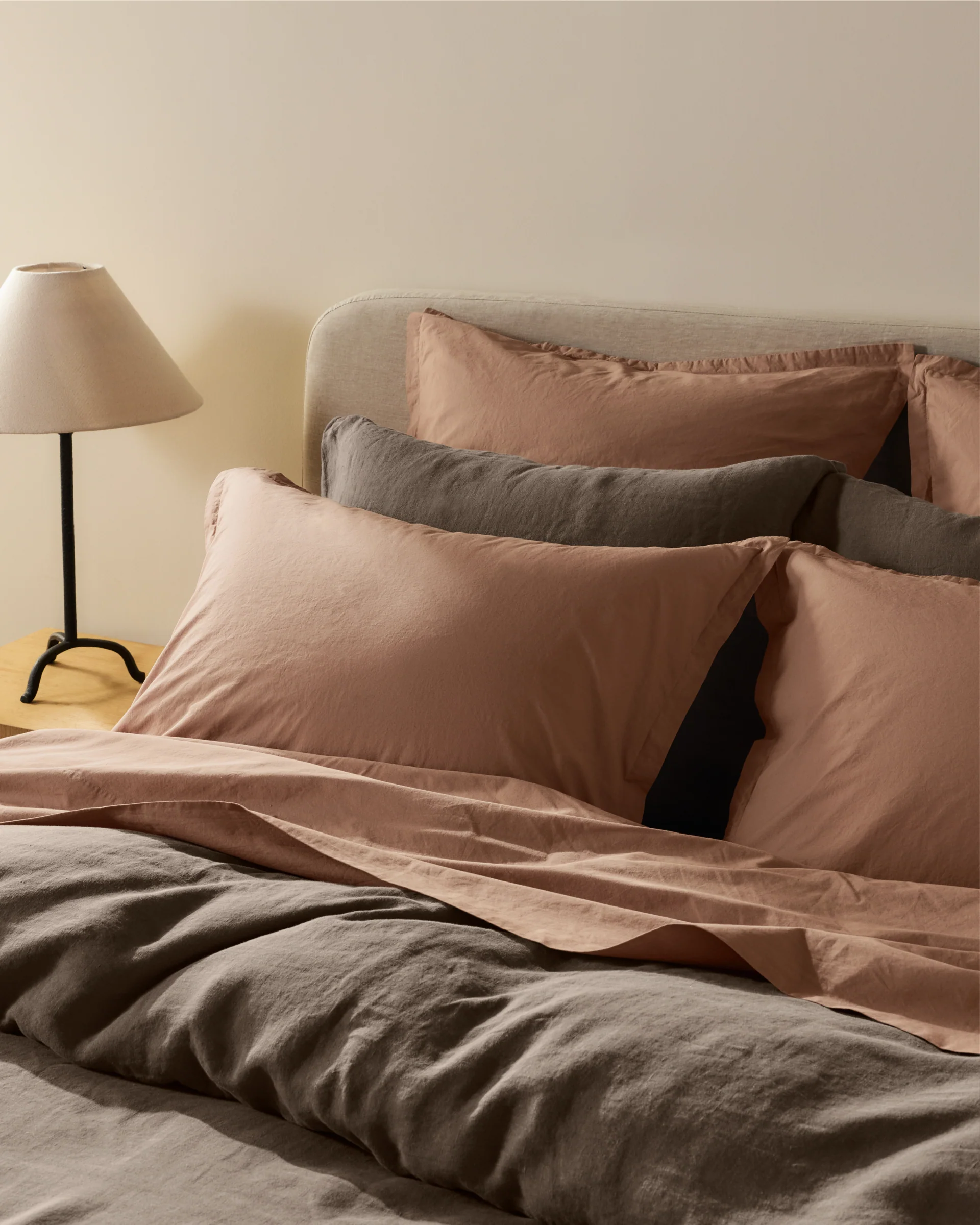 Brushed Cotton Sham Set (Adobe) - Image 2