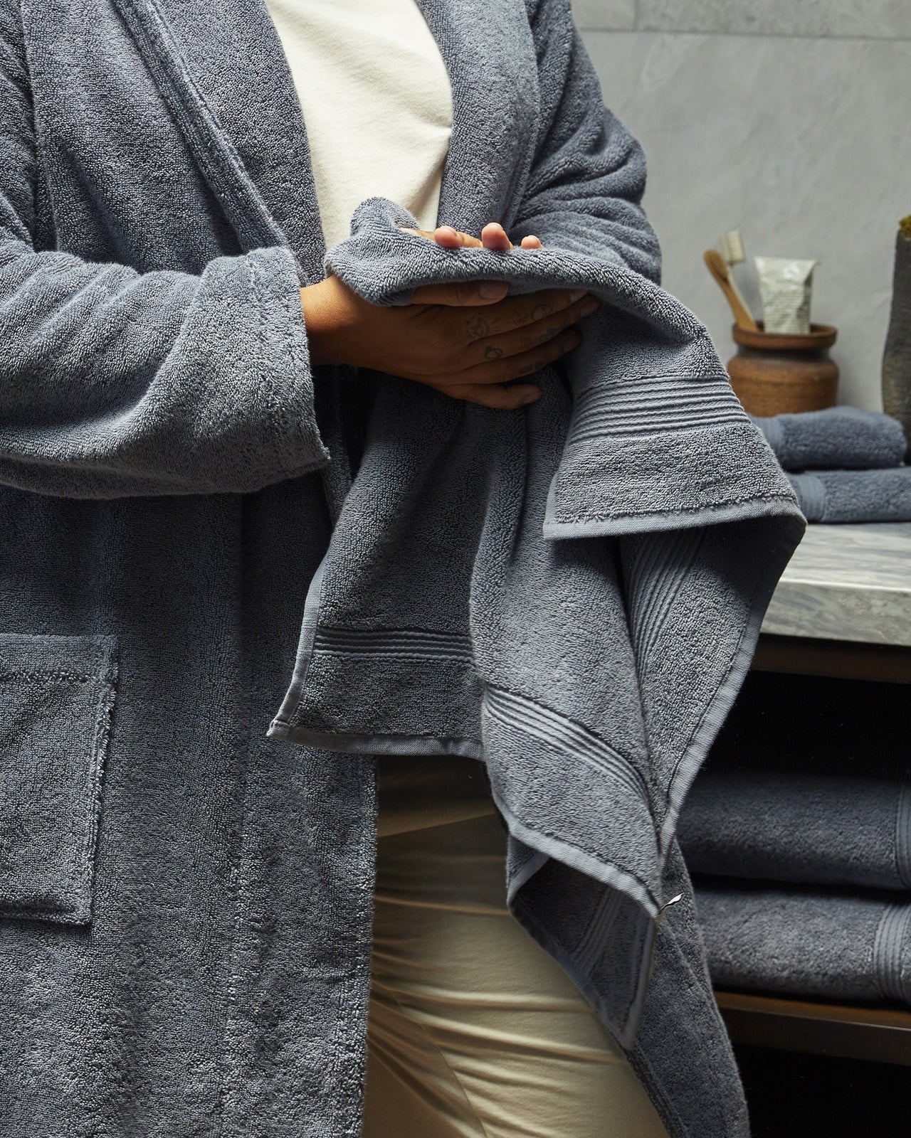 Classic Turkish Cotton Towels (Dusk) - Image 4