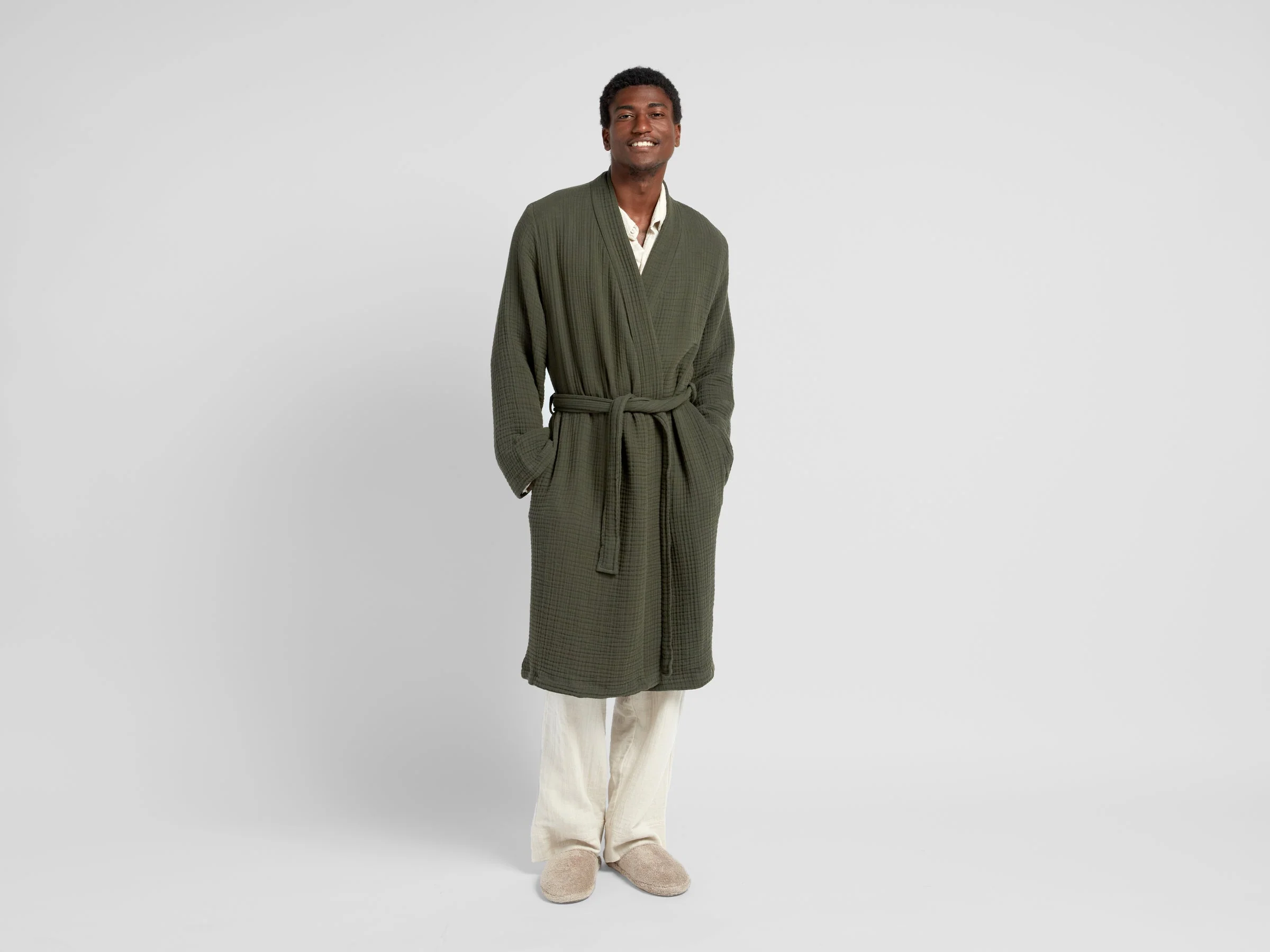 Cloud Cotton Robe (Evergreen) - Image 5