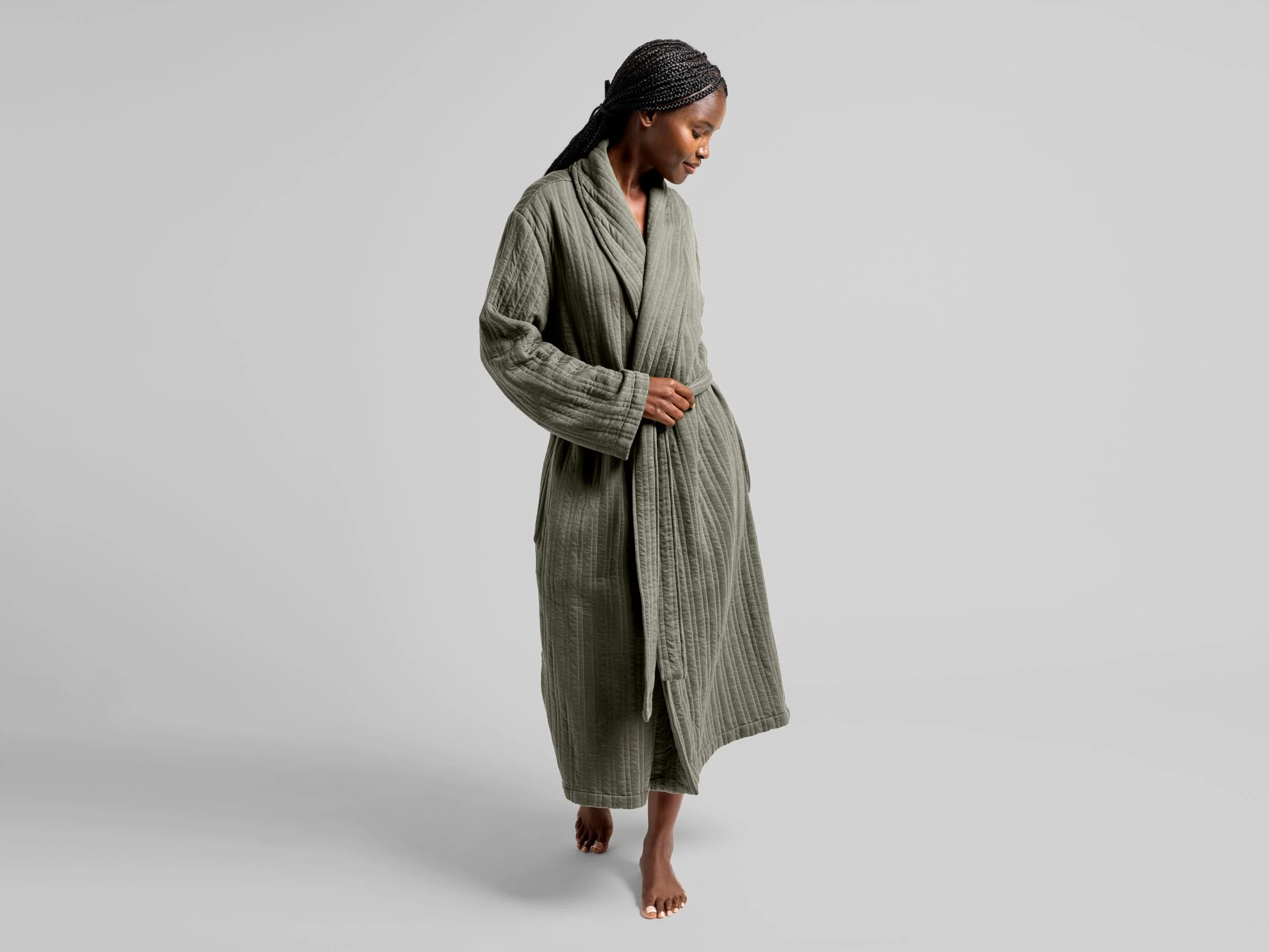 Cozy Knit Robe (Moss) - Image 2