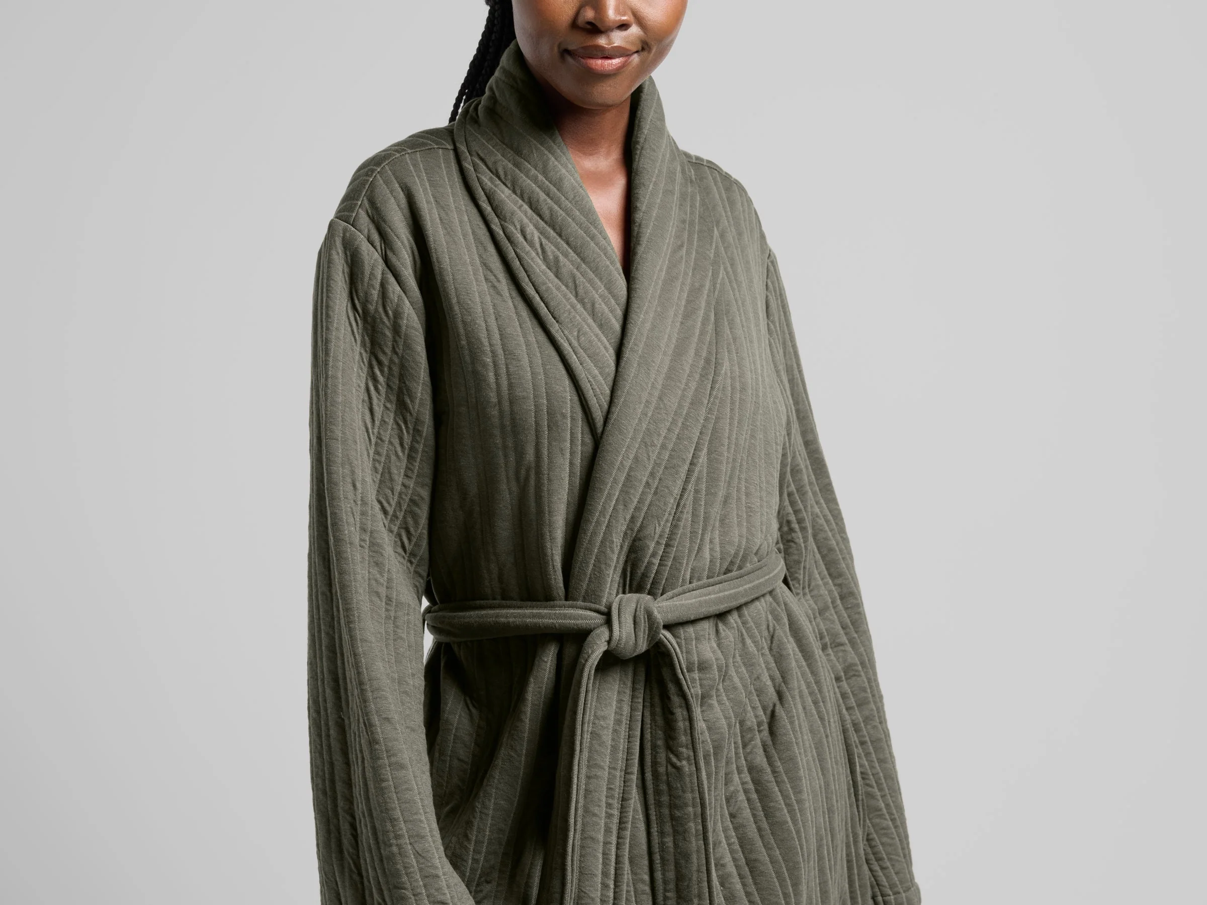 Cozy Knit Robe (Moss) - Image 4