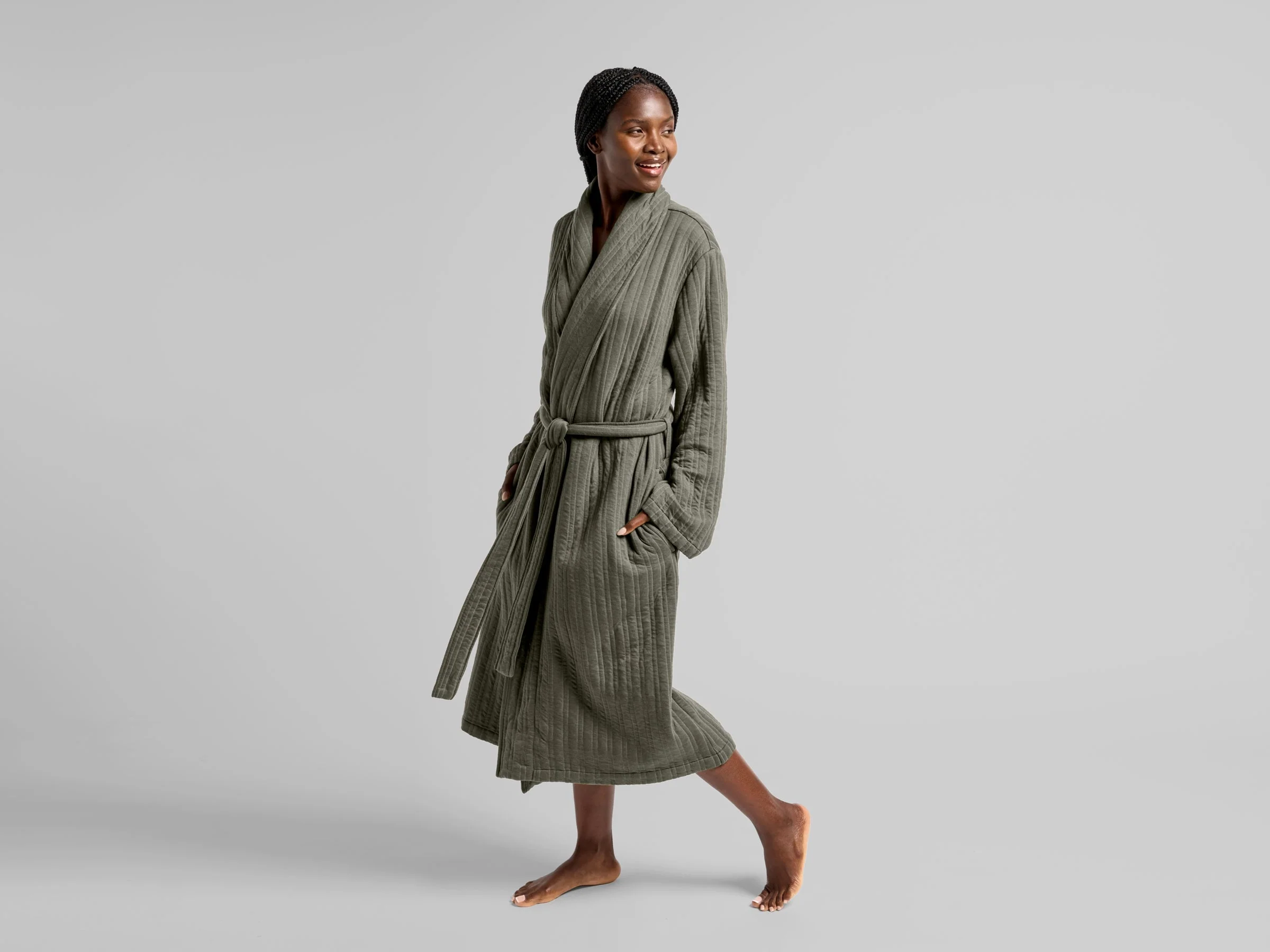 Cozy Knit Robe (Moss) - Image 5