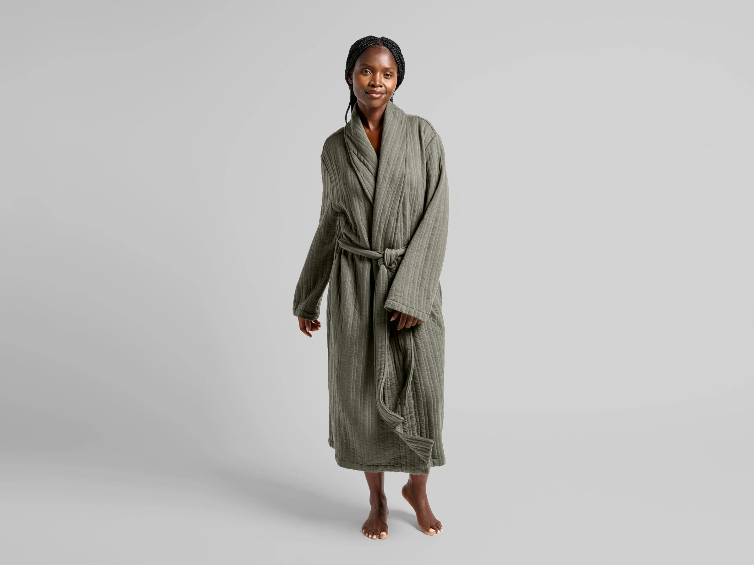 Cozy Knit Robe (Moss) - Image 7