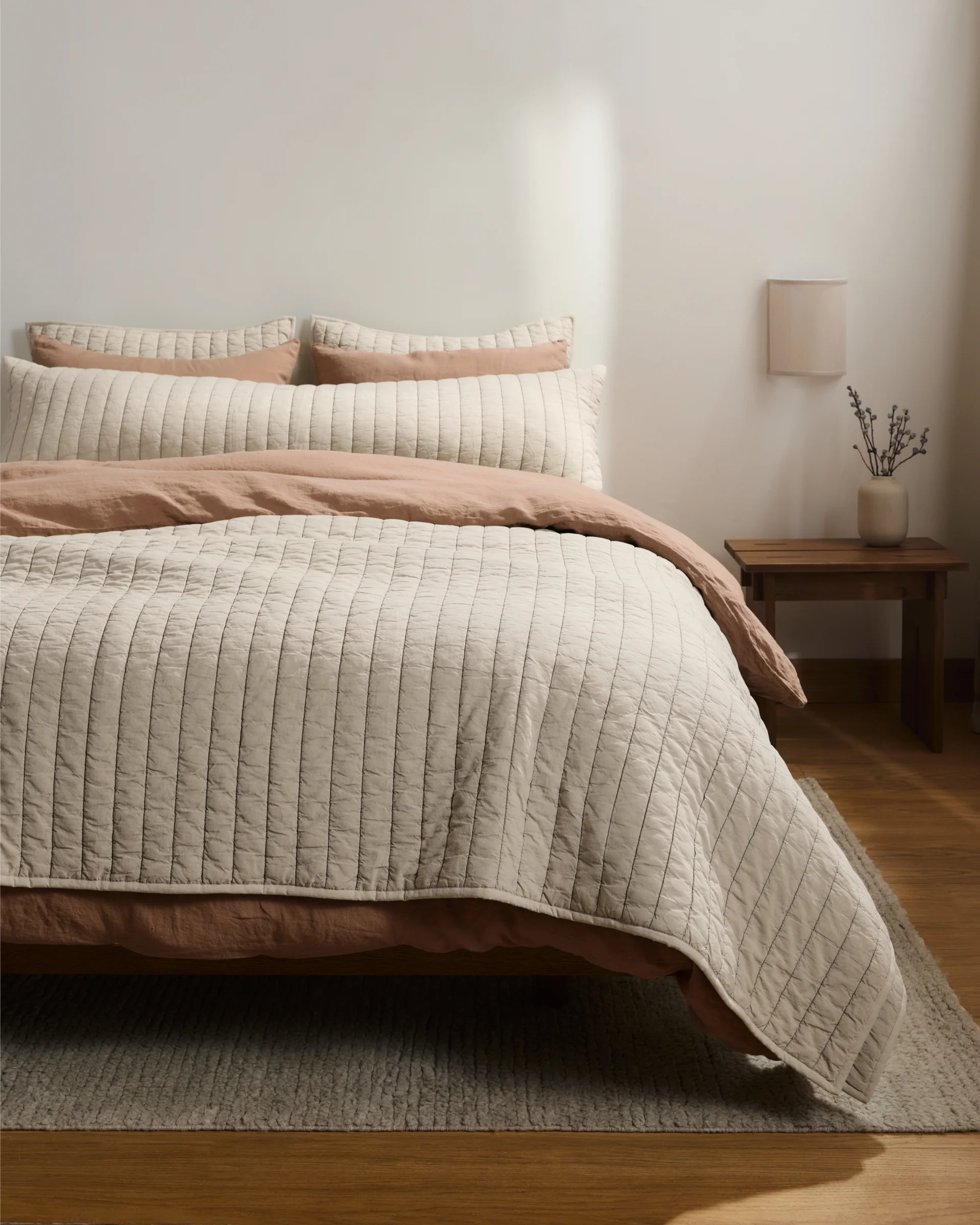 Garment Dyed Channel Quilt (Bone) - Image 5