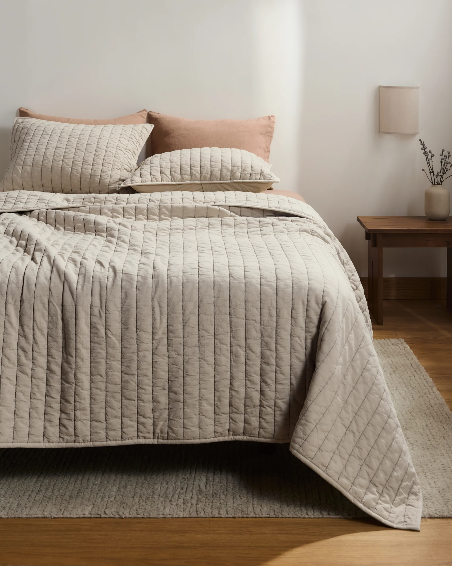 Garment Dyed Channel Sham Set (Bone) - Image 4