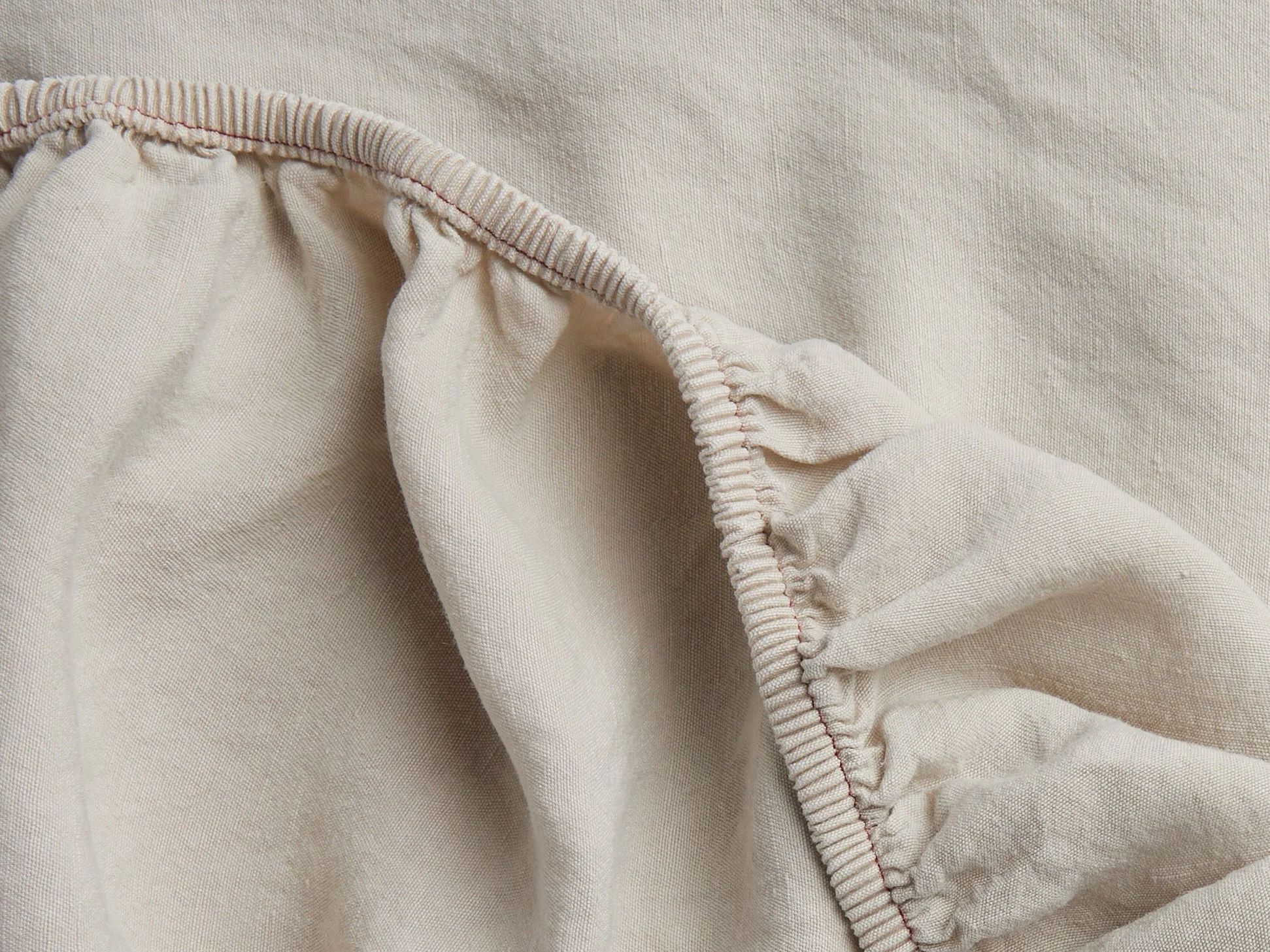 Linen Tencel Fitted Sheet - FINAL SALE (Bone with Canyon) - Image 3
