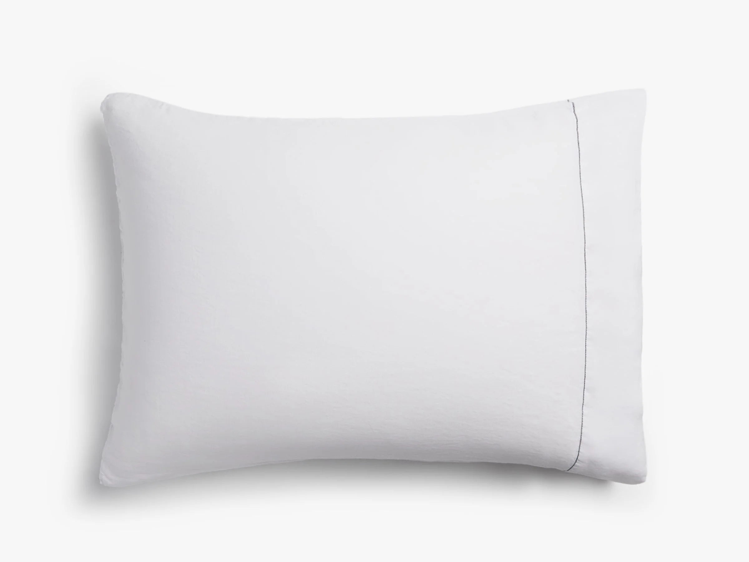 Linen Tencel Pillowcase Set - FINAL SALE (White with Black) - Image 4