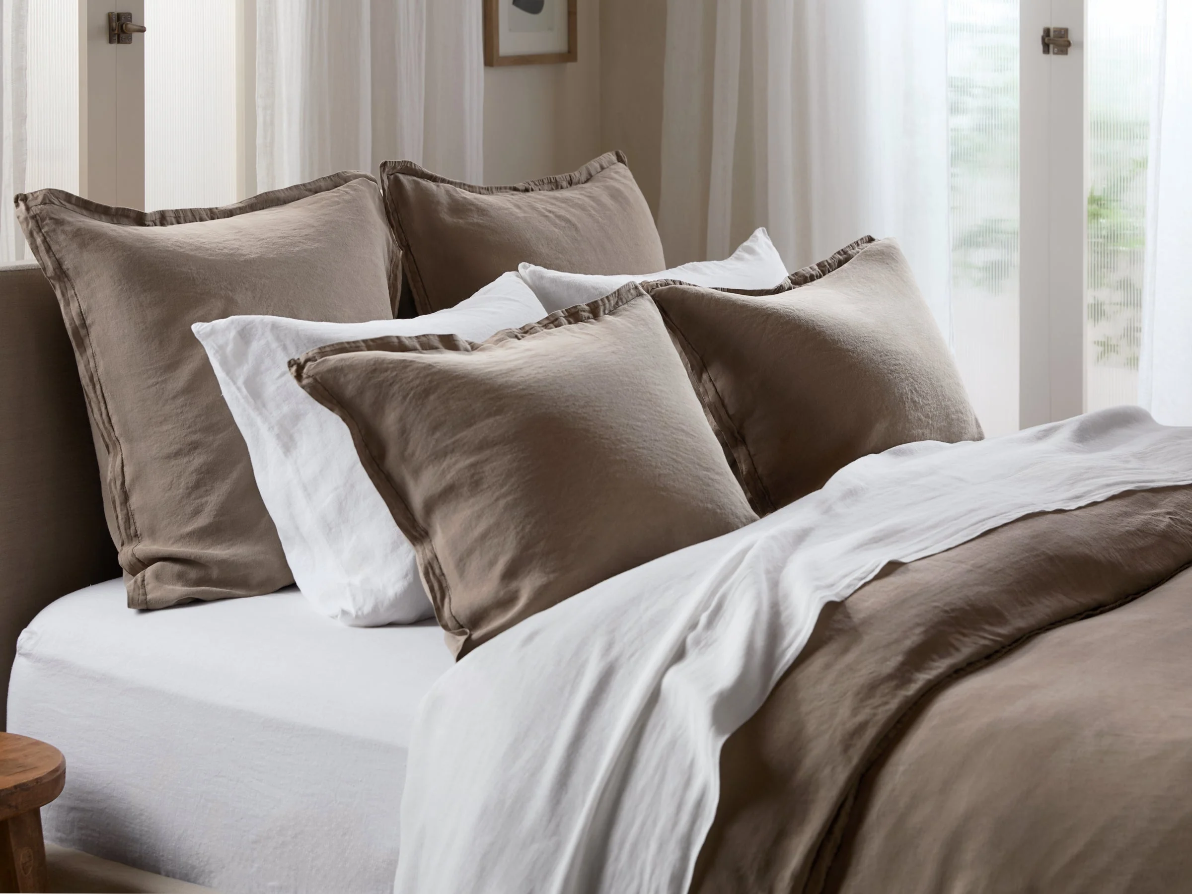 Linen Tencel Sham Set (Warm Grey) - Image 2