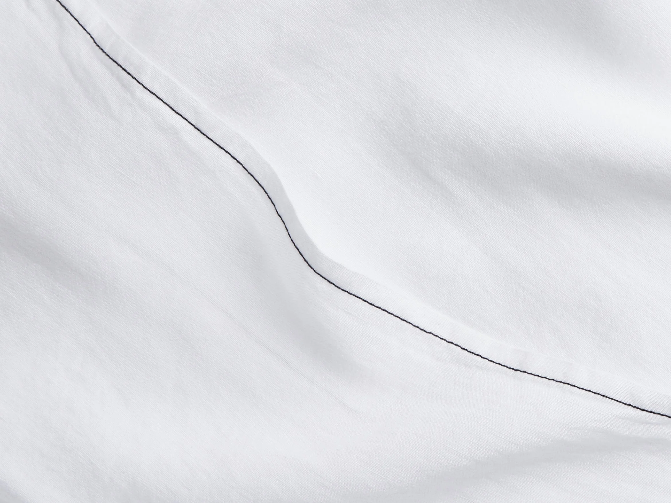 Linen Tencel Sham Set - FINAL SALE (White with Black) - Image 3