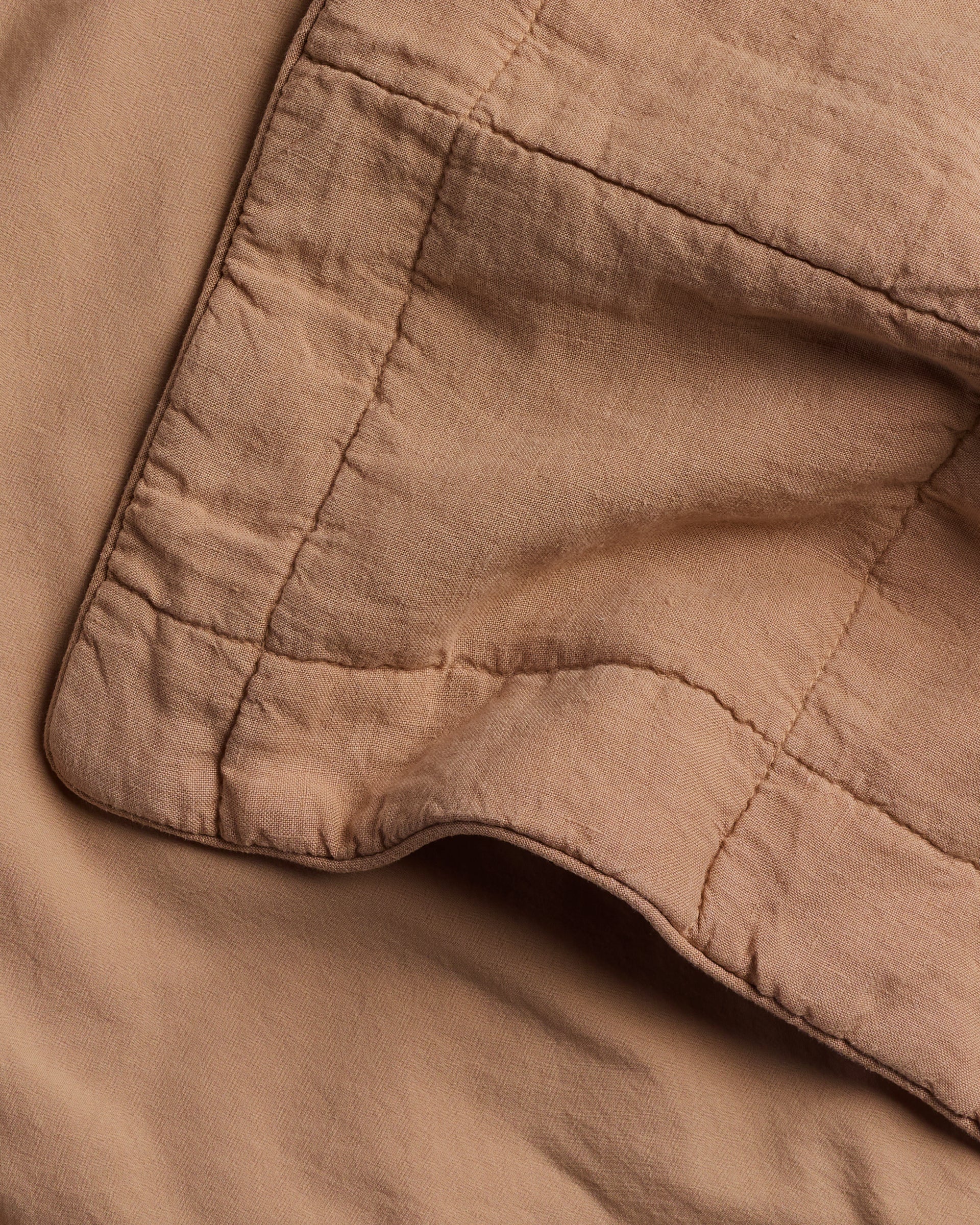 Linen Box Quilted Sham Set (Adobe) - Image 3