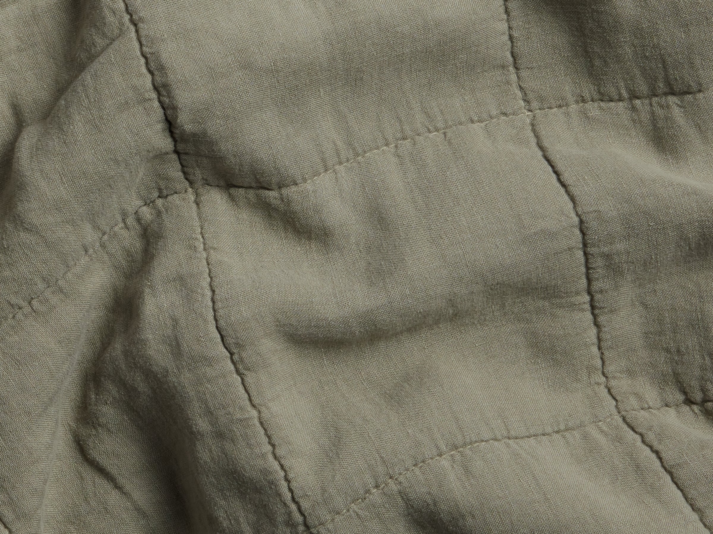 Linen Box Quilted Sham Set (Moss) - Image 3