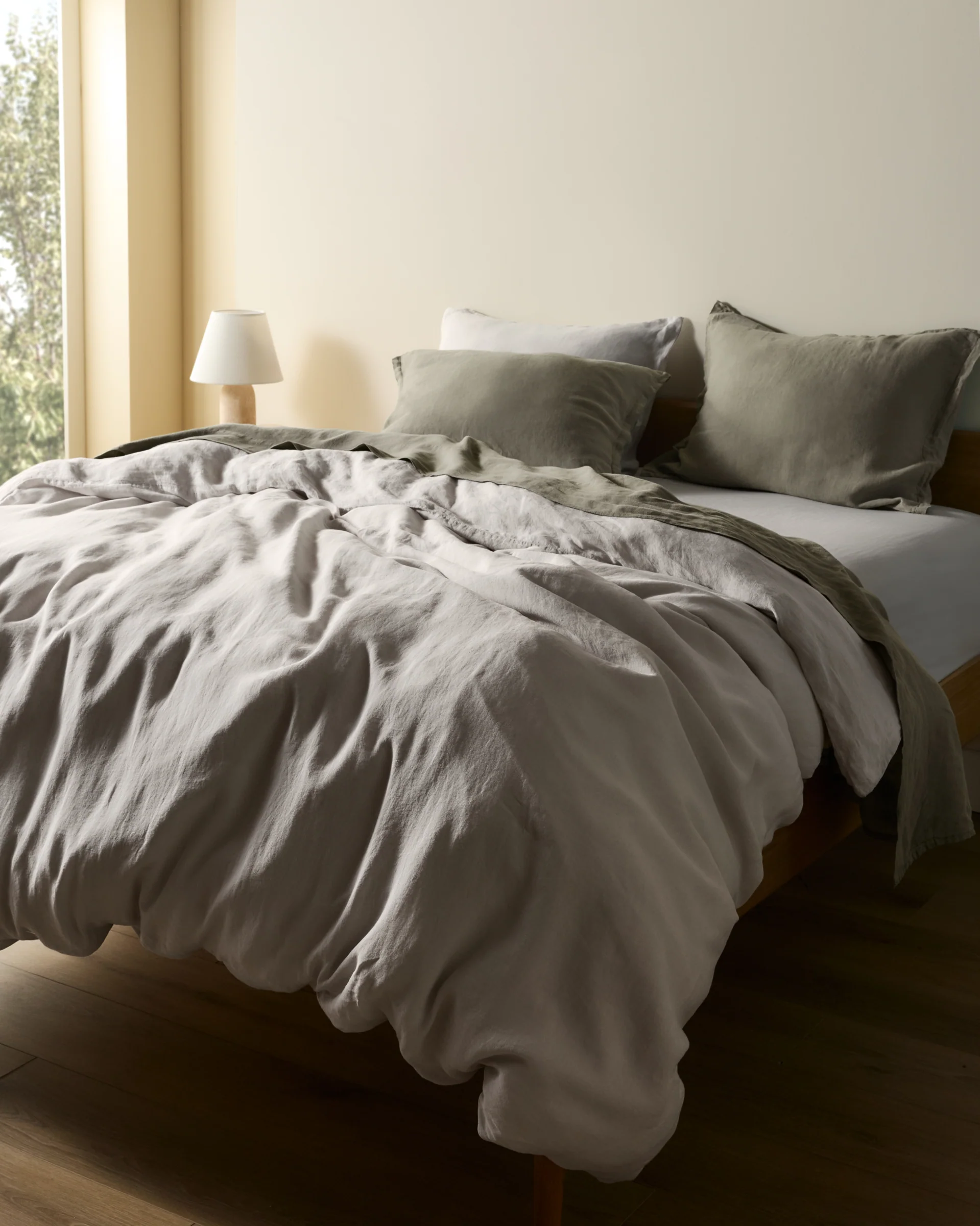 Linen Duvet Cover (Dove) - Image 2