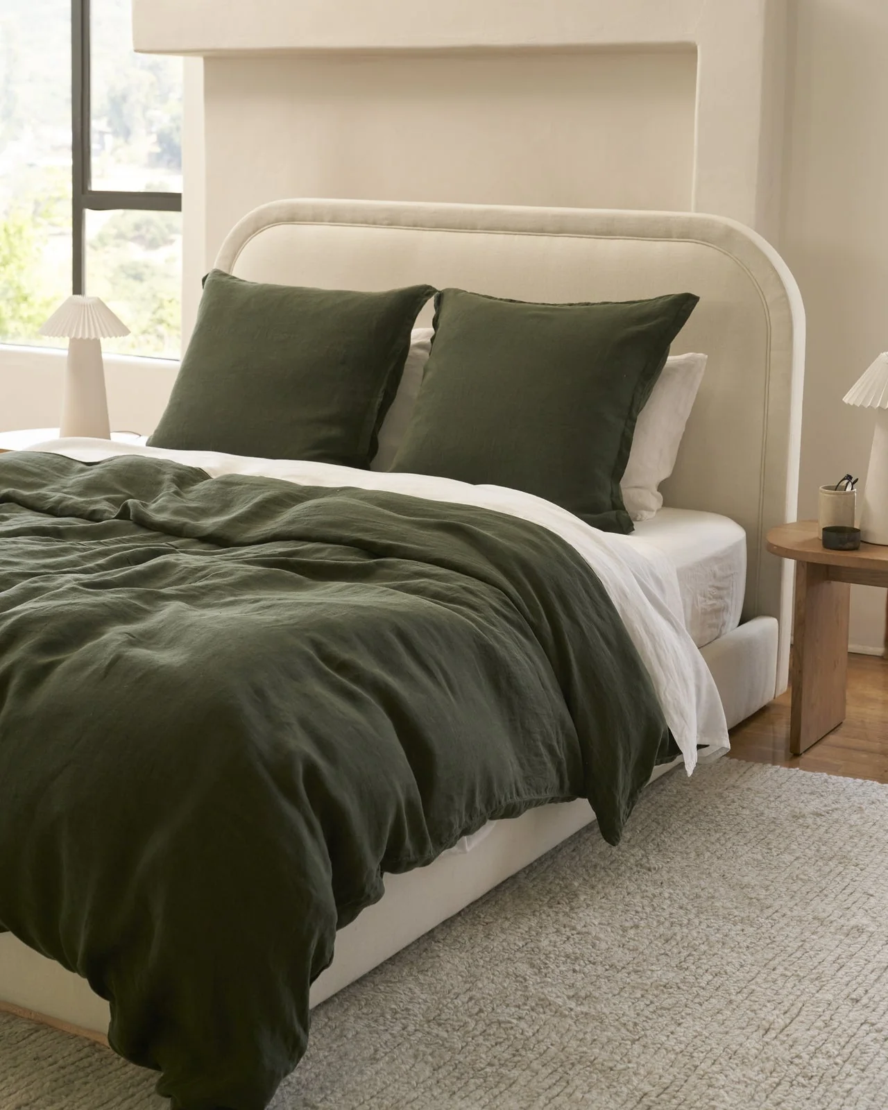 Linen Duvet Cover (Evergreen) - Image 2