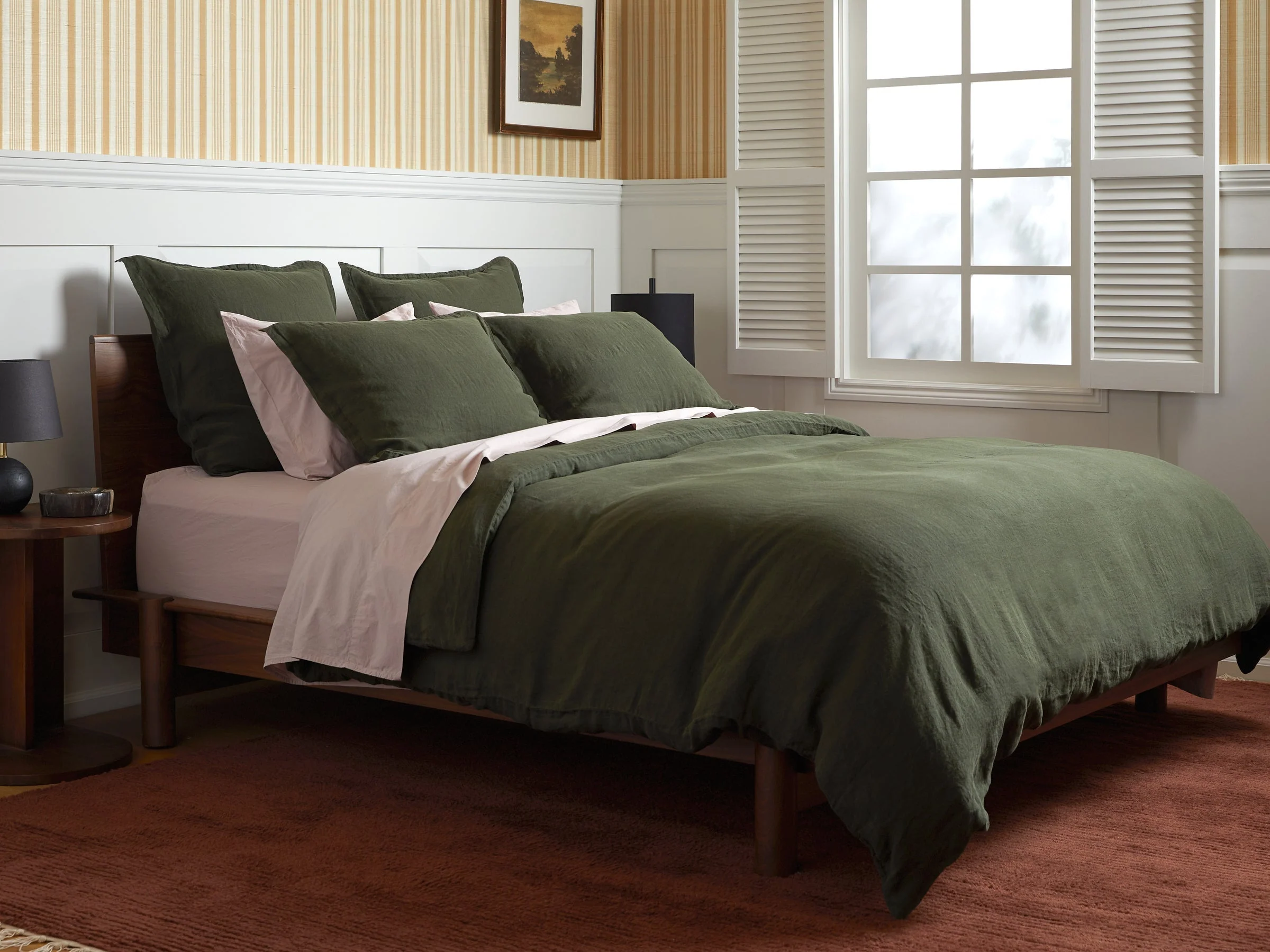 Linen Duvet Cover (Evergreen) - Image 4