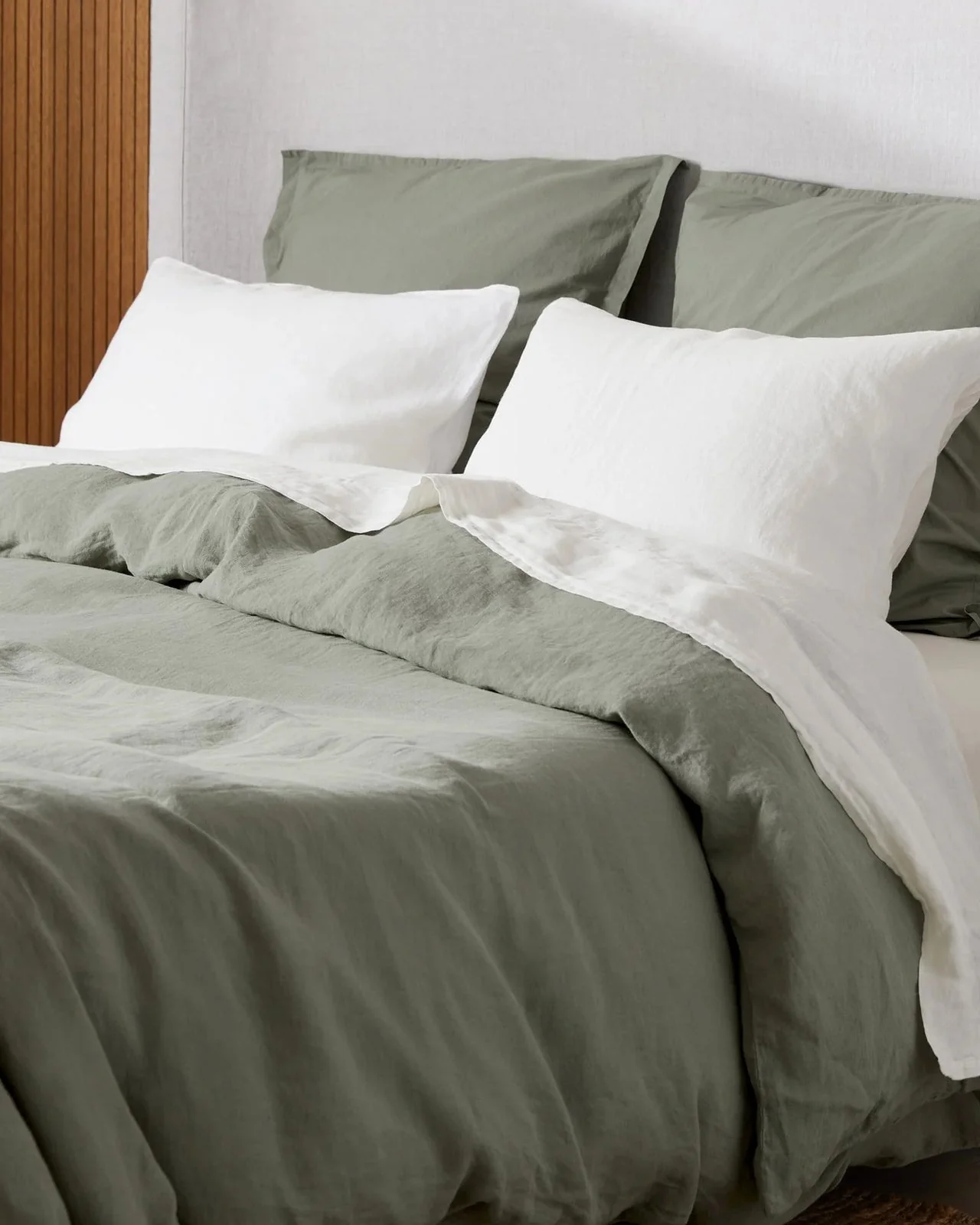 Linen Duvet Cover (Moss) - Image 4