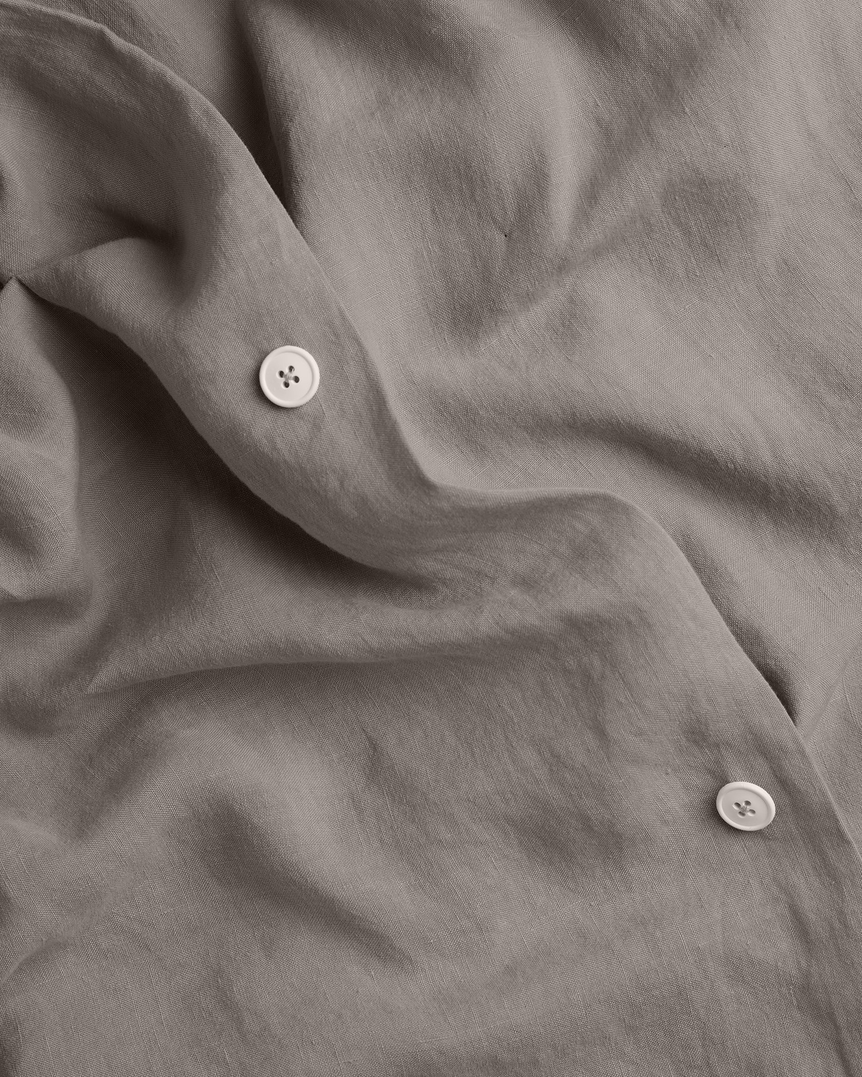 Linen Duvet Cover Set - Pebble F/Q - Image 3