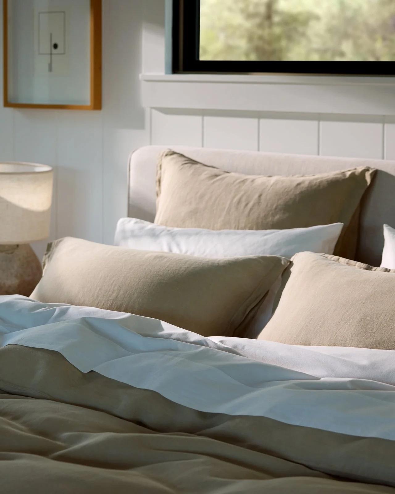 Linen Duvet Cover Set - Toast F/Q - Image 2