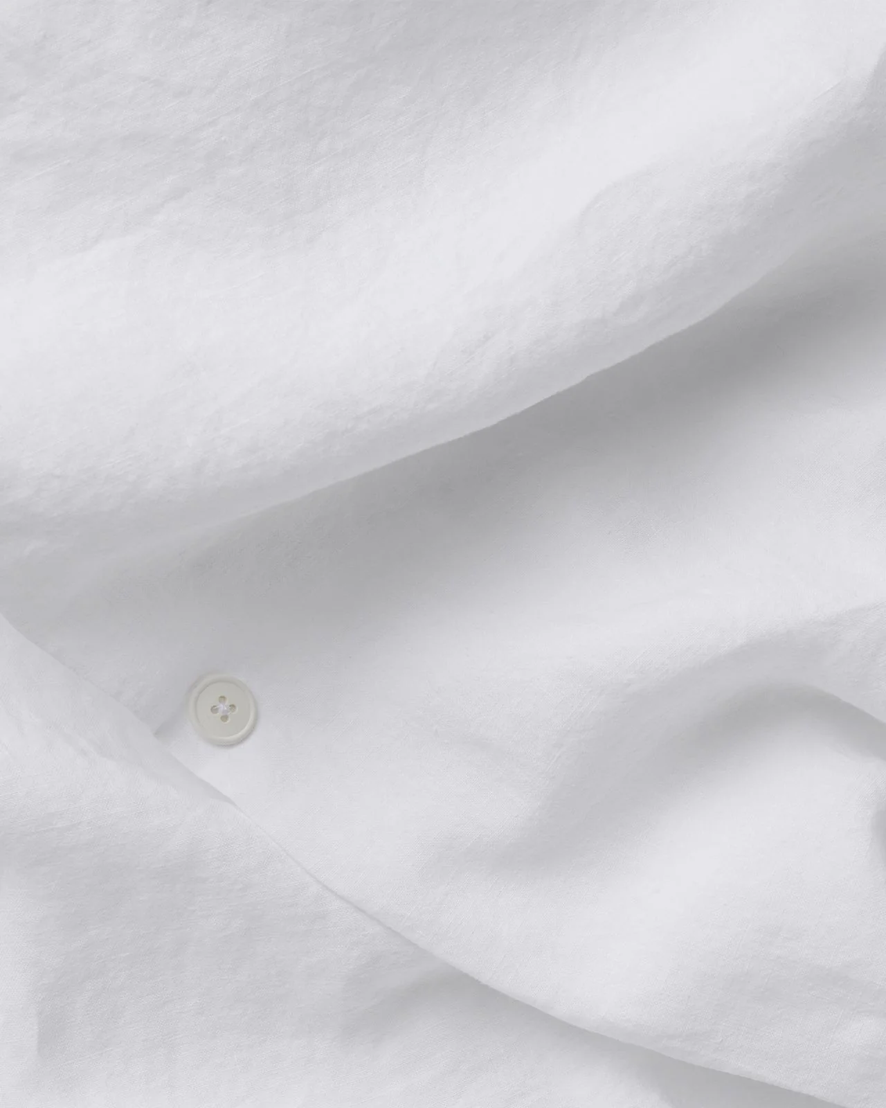 Linen Duvet Cover Set - White F/Q - Image 3