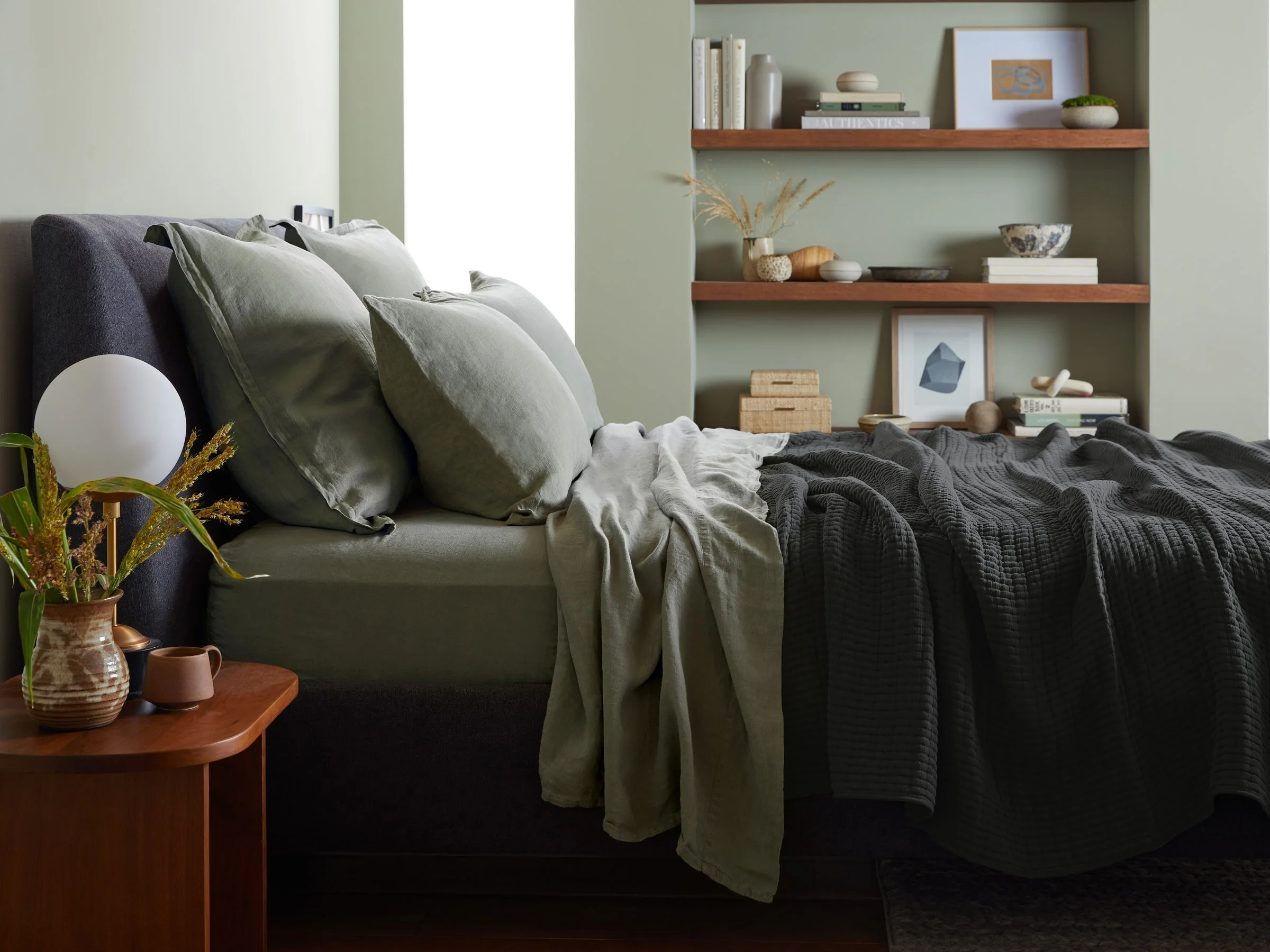 Linen Euro Sham (Moss) - Image 4