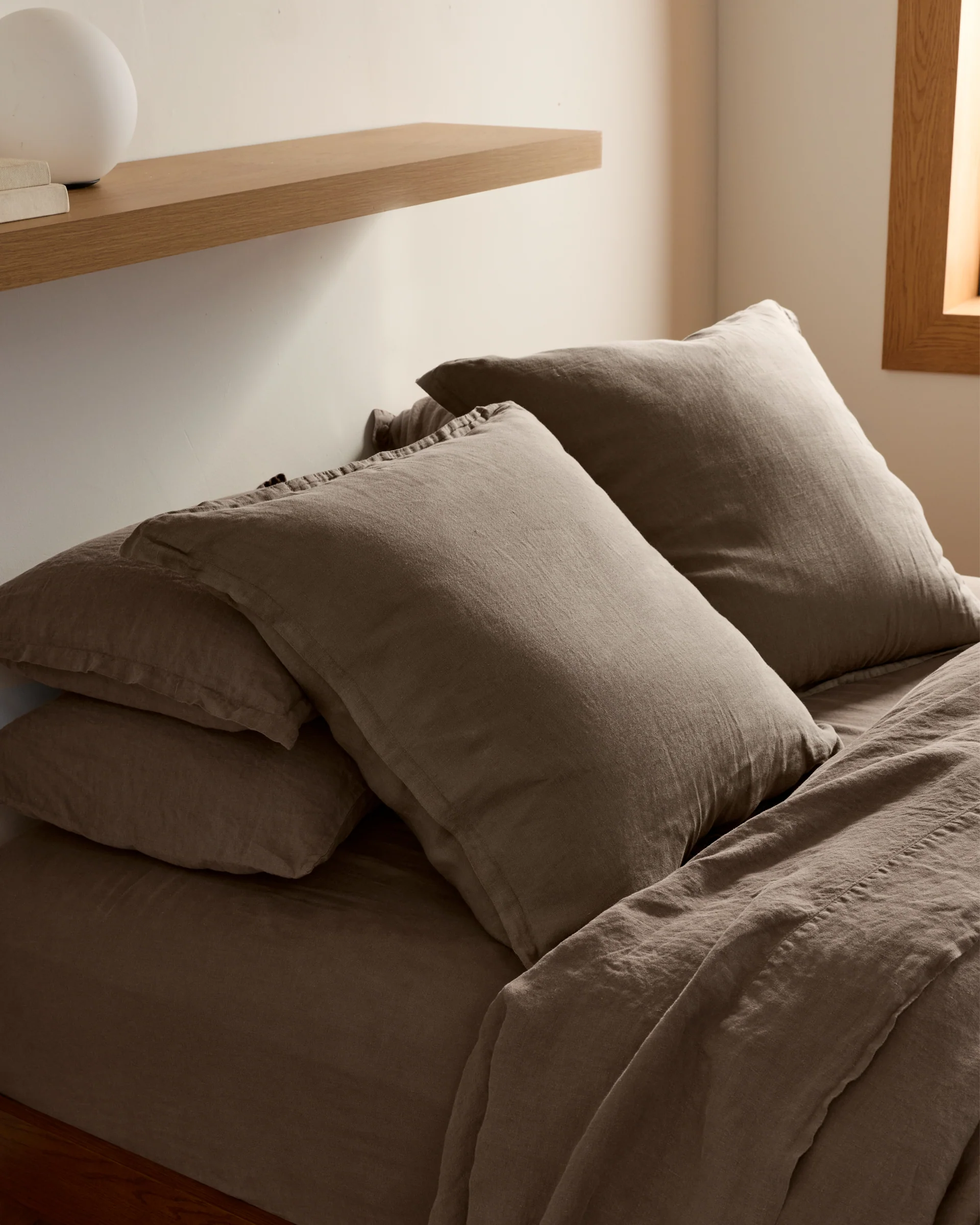 Linen Euro Sham (Warm Grey) - Image 2