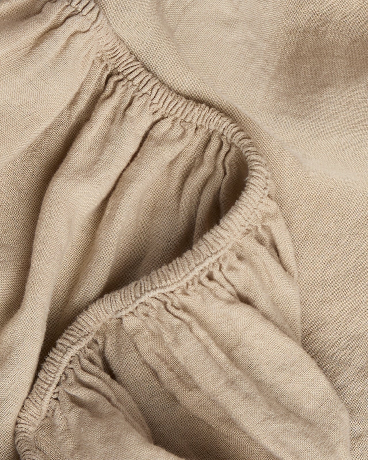 Linen Fitted Sheet (Toast) - Image 3