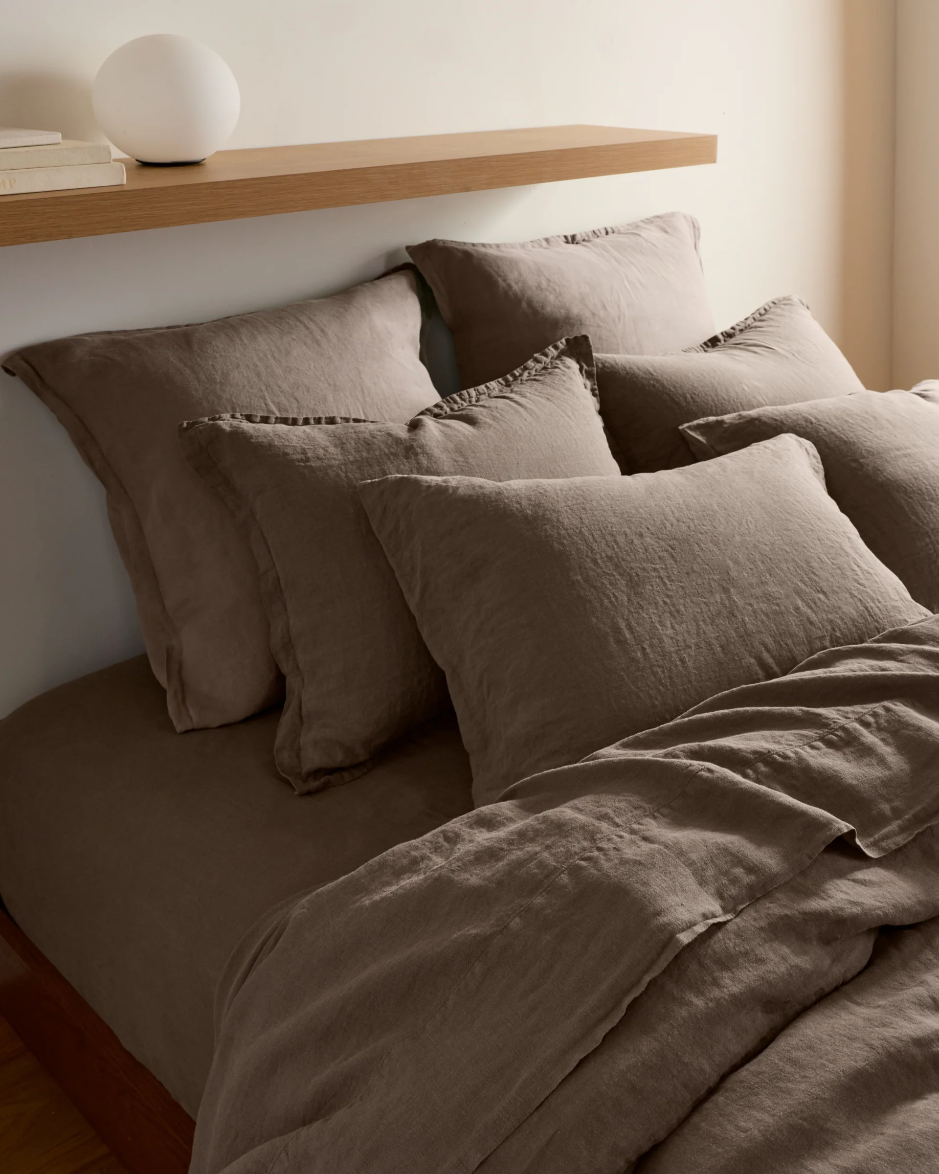 Linen Sham Set (Warm Grey) - Image 5