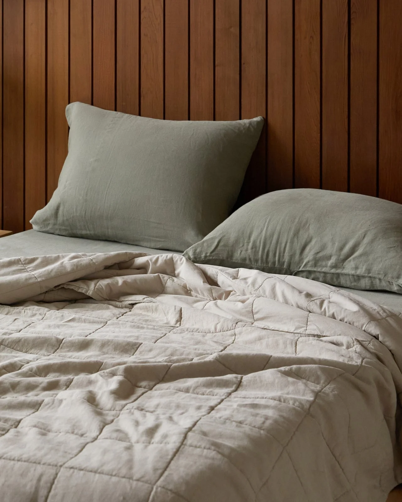 Linen Pillowcase Set (Moss) - Image 2