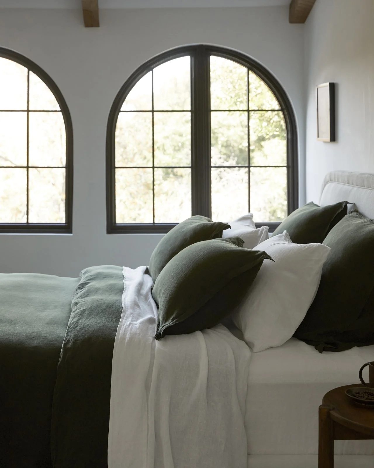 Linen Sham Set (Evergreen) - Image 2