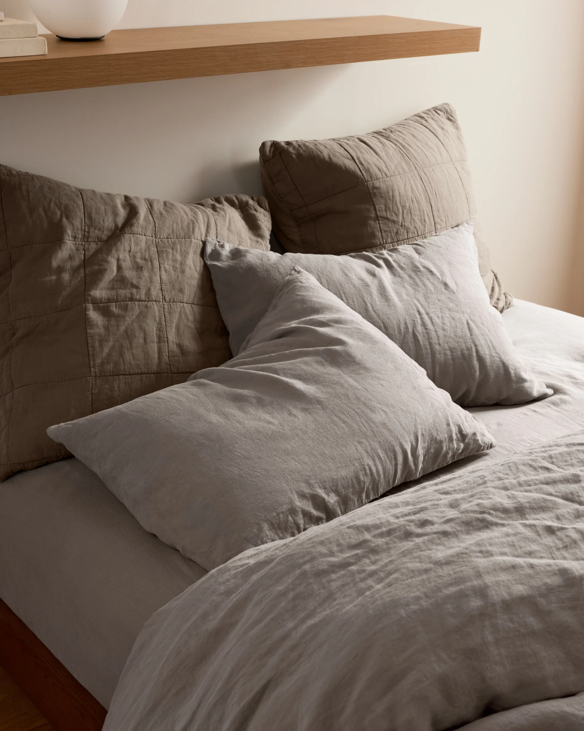 Linen Sheet Set - Pebble K/CK - Image 2