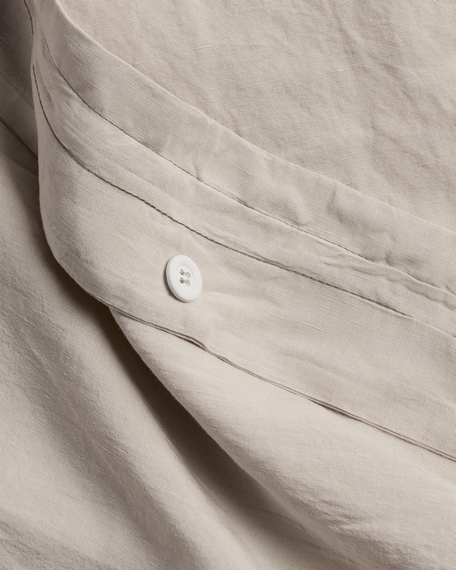 Linen Tencel Duvet Cover Set - Bone K/CK - Image 3