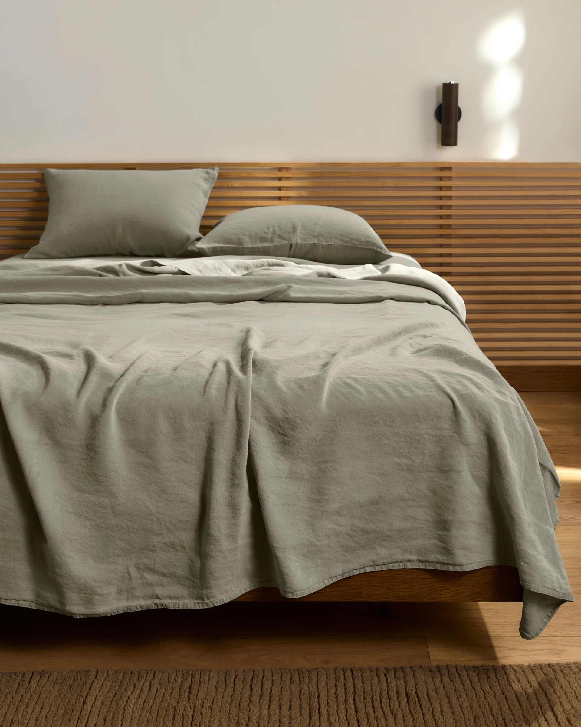Linen Tencel Sheet Set - Moss K/CK - Image 2