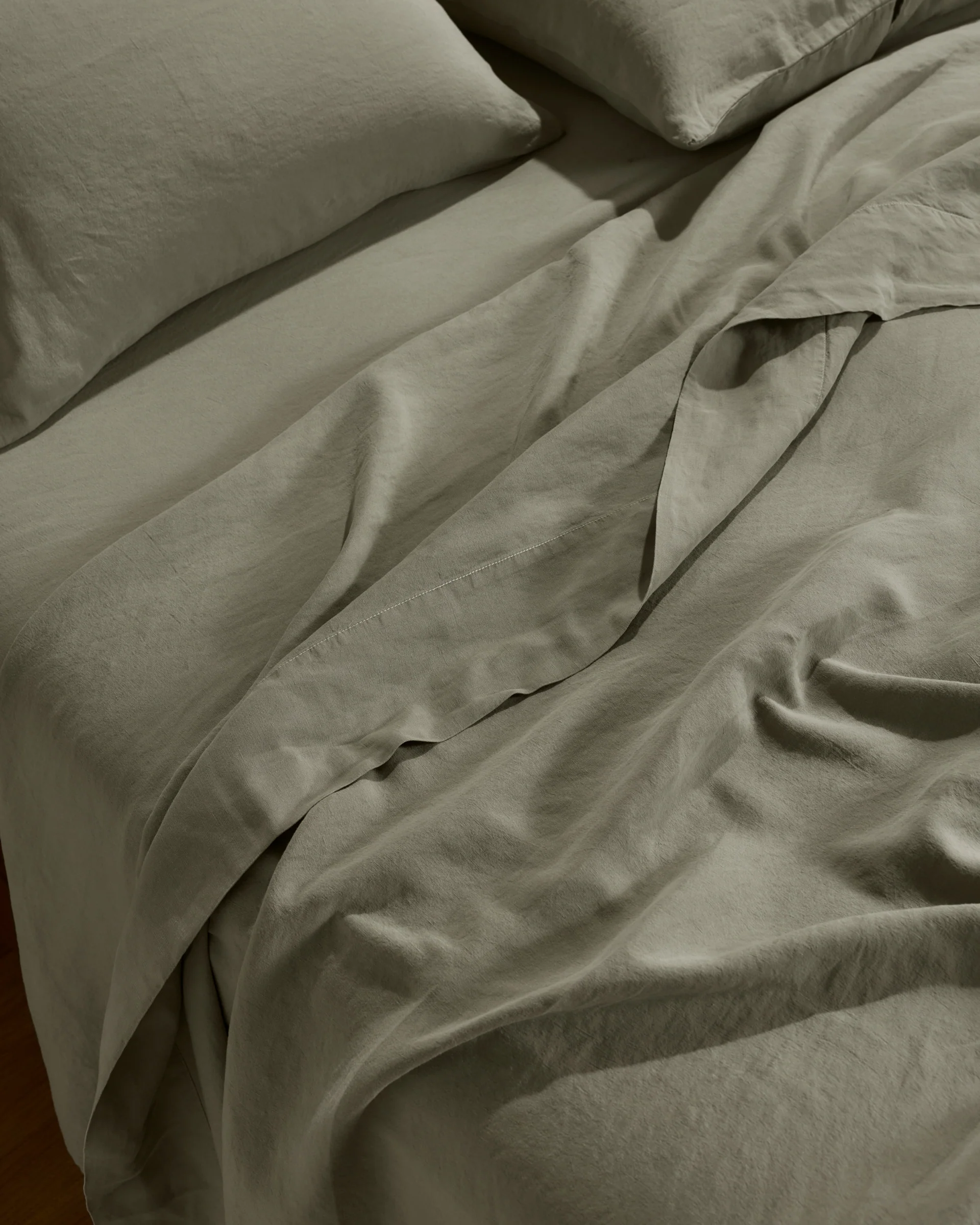 Linen Tencel Sheet Set - Moss K/CK - Image 4