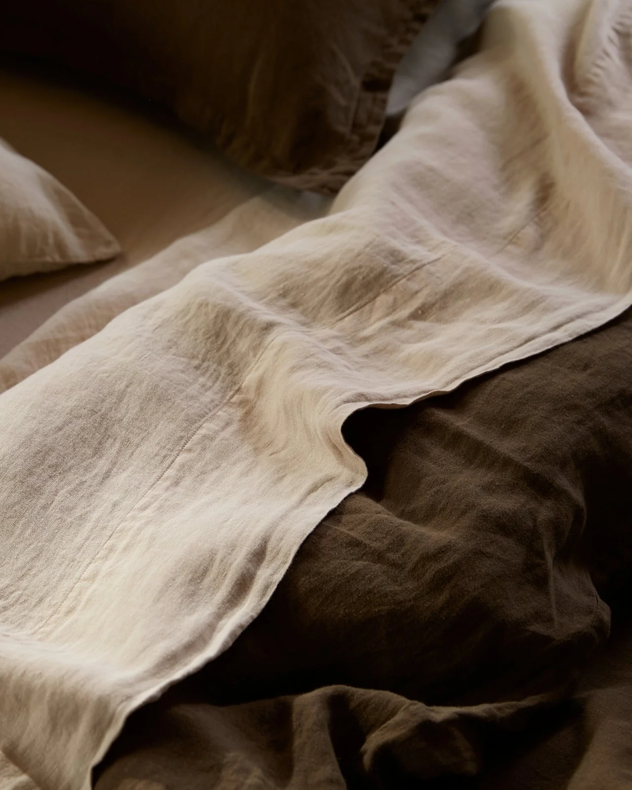 Linen Top Sheet - Toast - Image 2