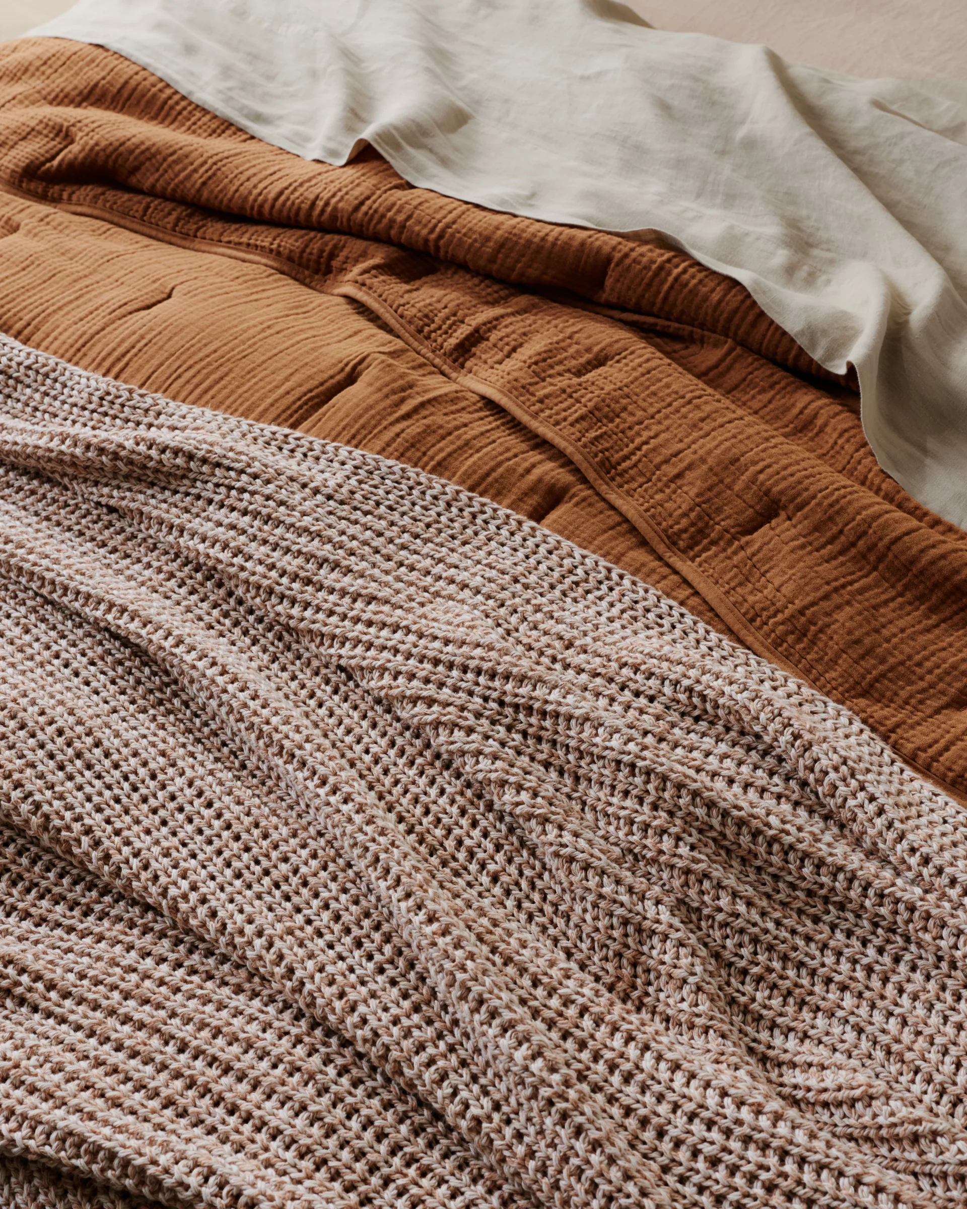 Marled Cotton Throw (Adobe) - Image 4