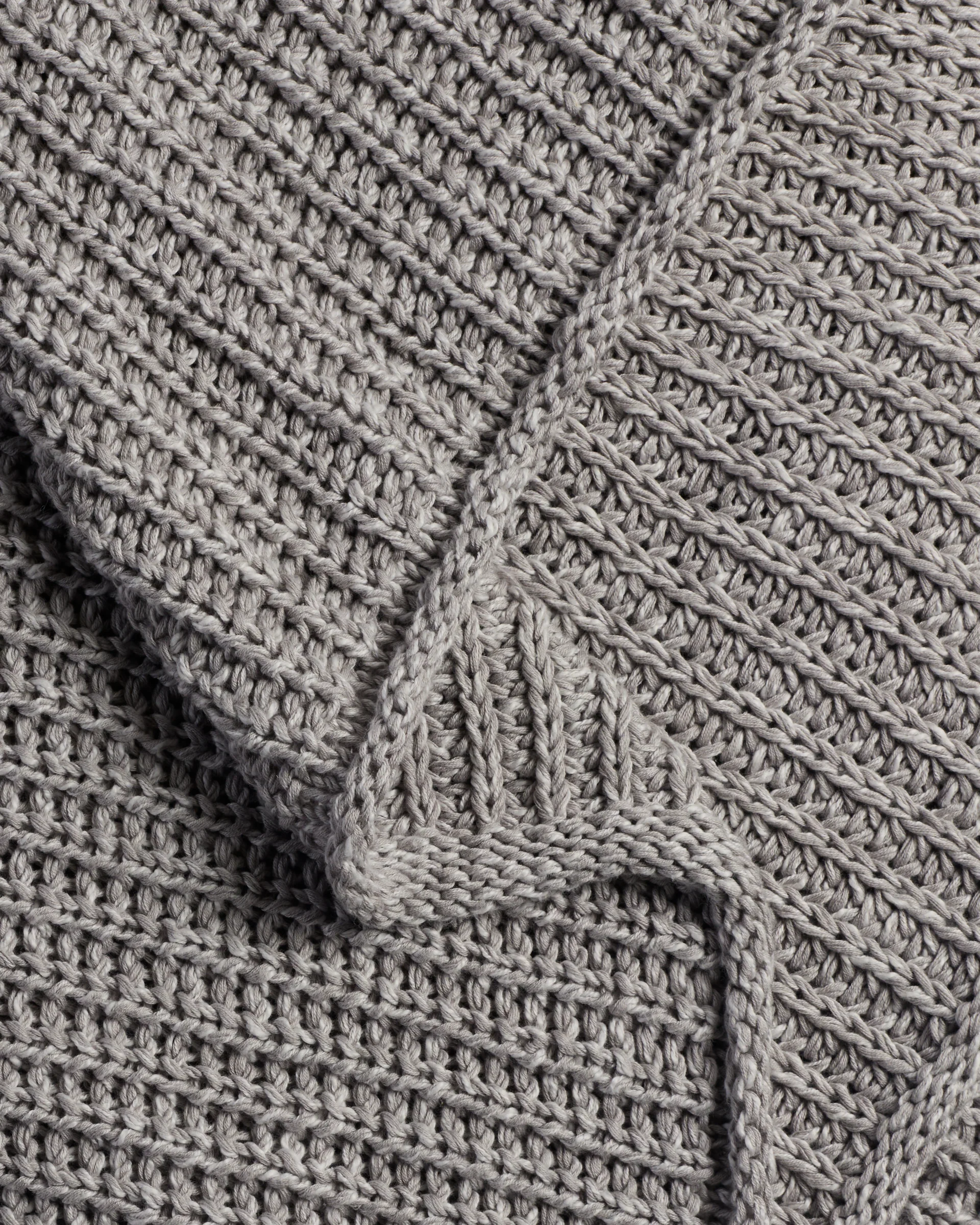 Marled Cotton Throw (Pebble) - Image 3