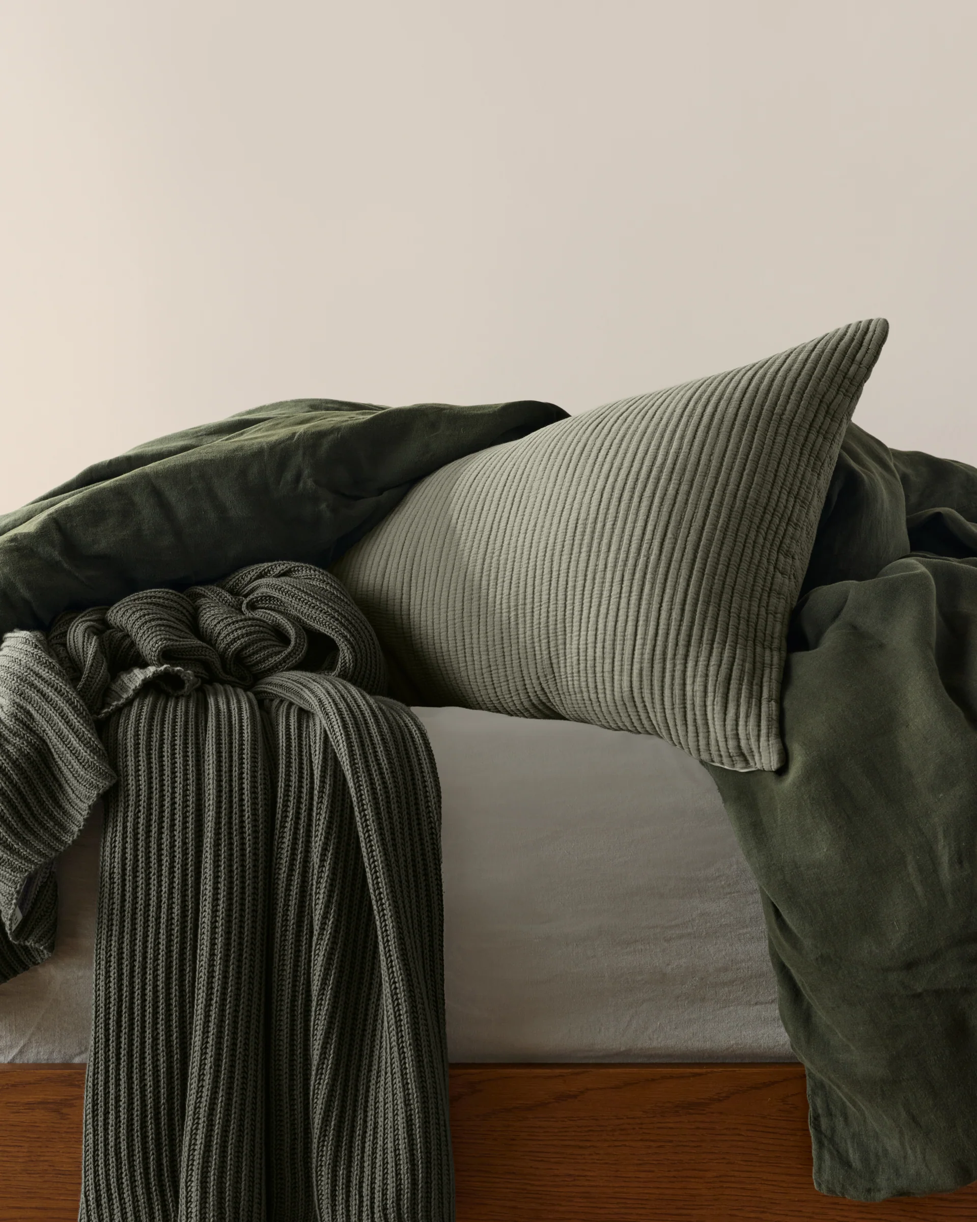 Matelasse Body Pillow Cover (Moss) - Image 4