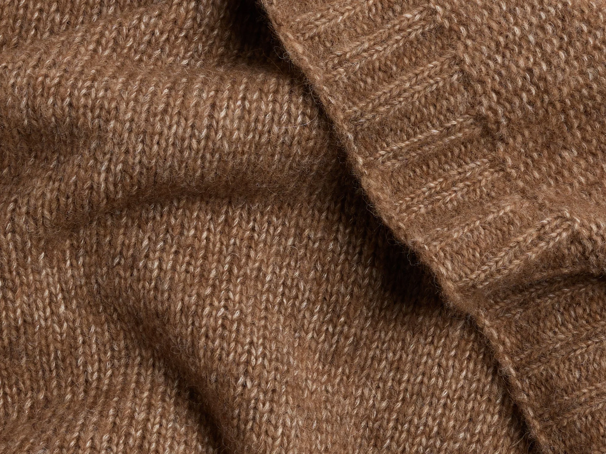 Natural Alpaca Throw (Tobacco) - Image 3