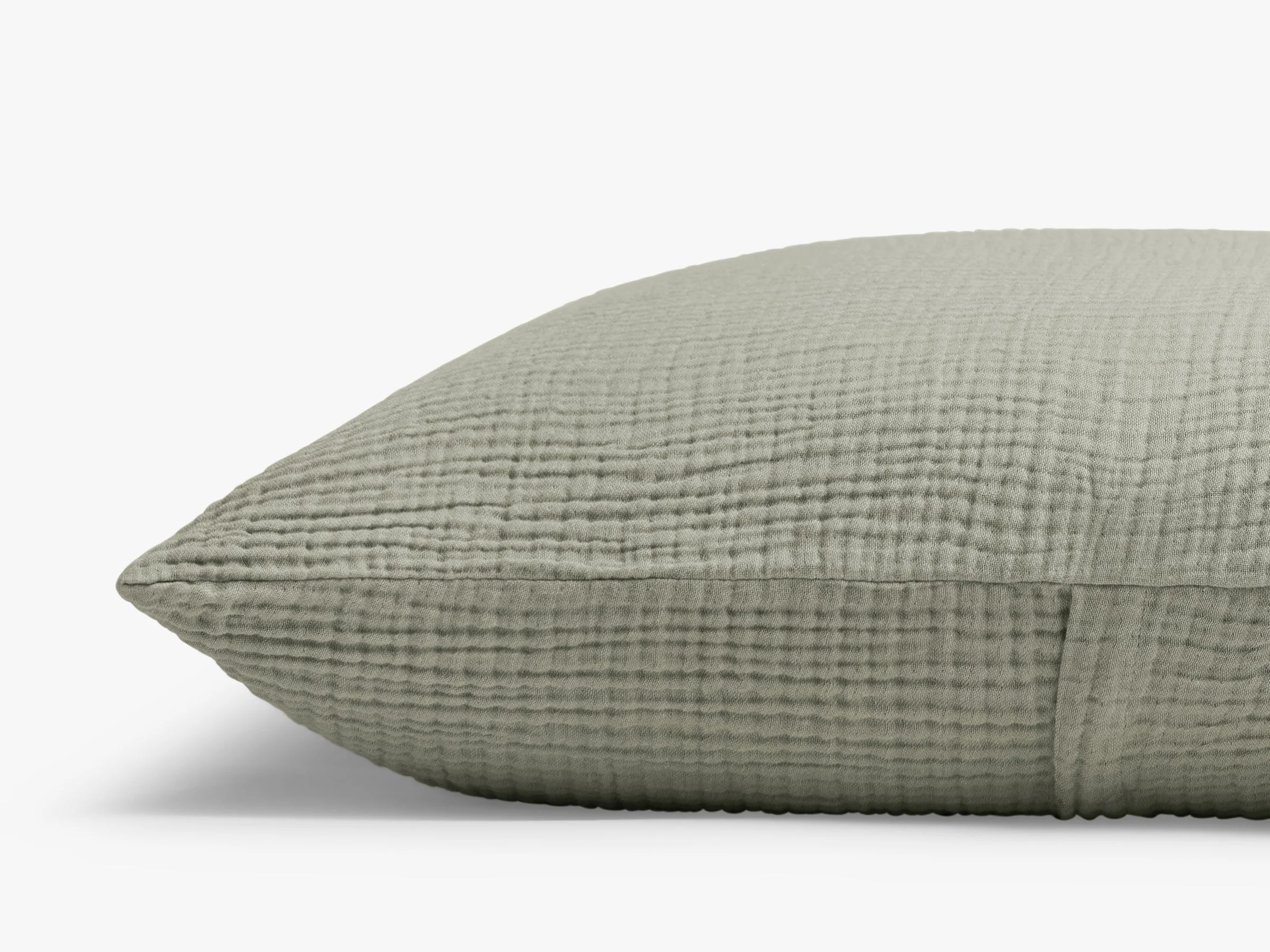 Organic Cloud Cotton Euro Sham - FINAL SALE (Heathered Moss) - Image 3