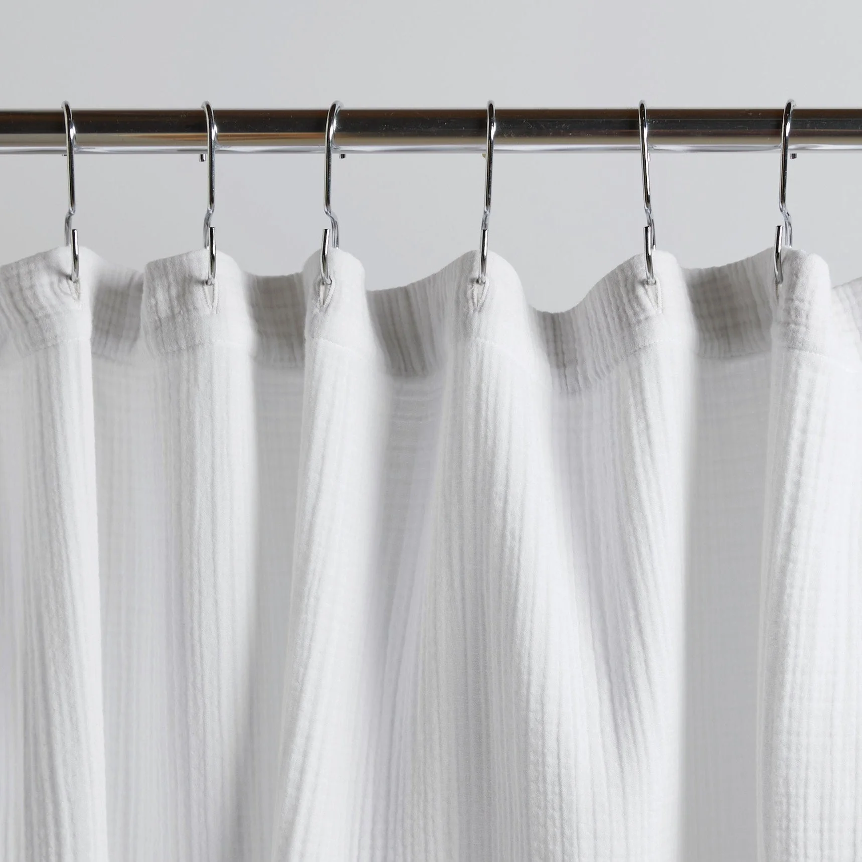 Organic Cloud Cotton Shower Curtain (White) - Image 4